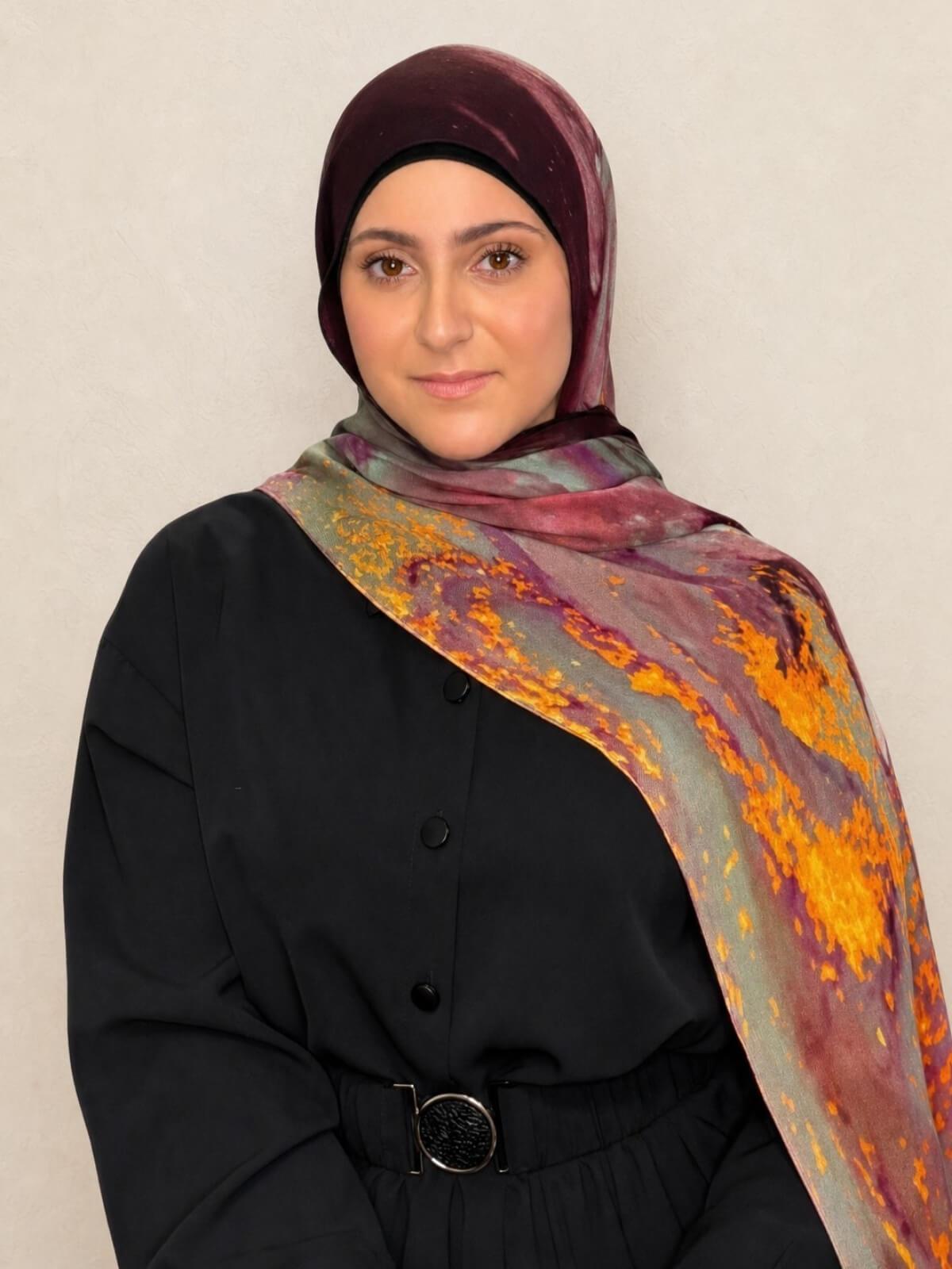 Modish Girl Print Modal Hijab-Rose Mirage