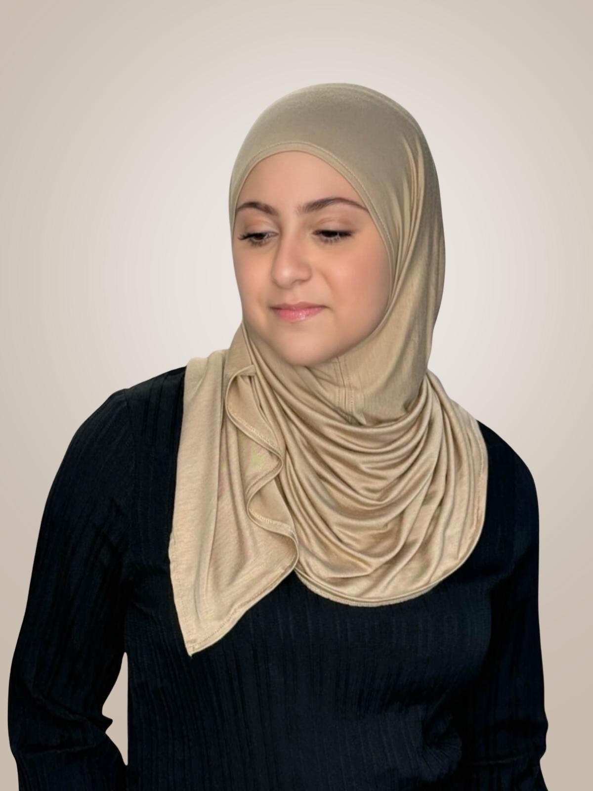 Modish Girl Pre-Sewn Jersey Hijab-Oak
