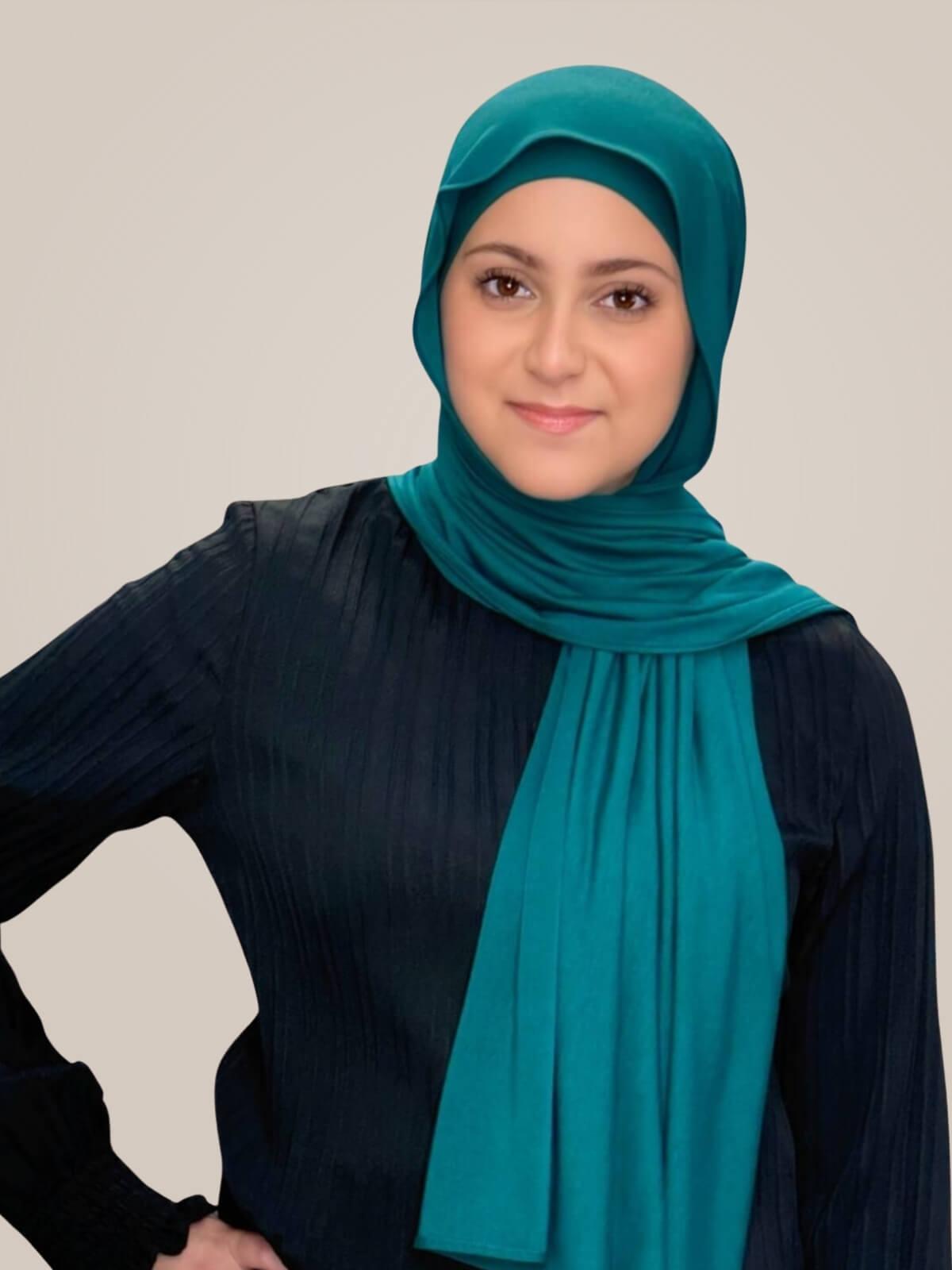Modish Girl Premium Jersey Hijab-Pine Green