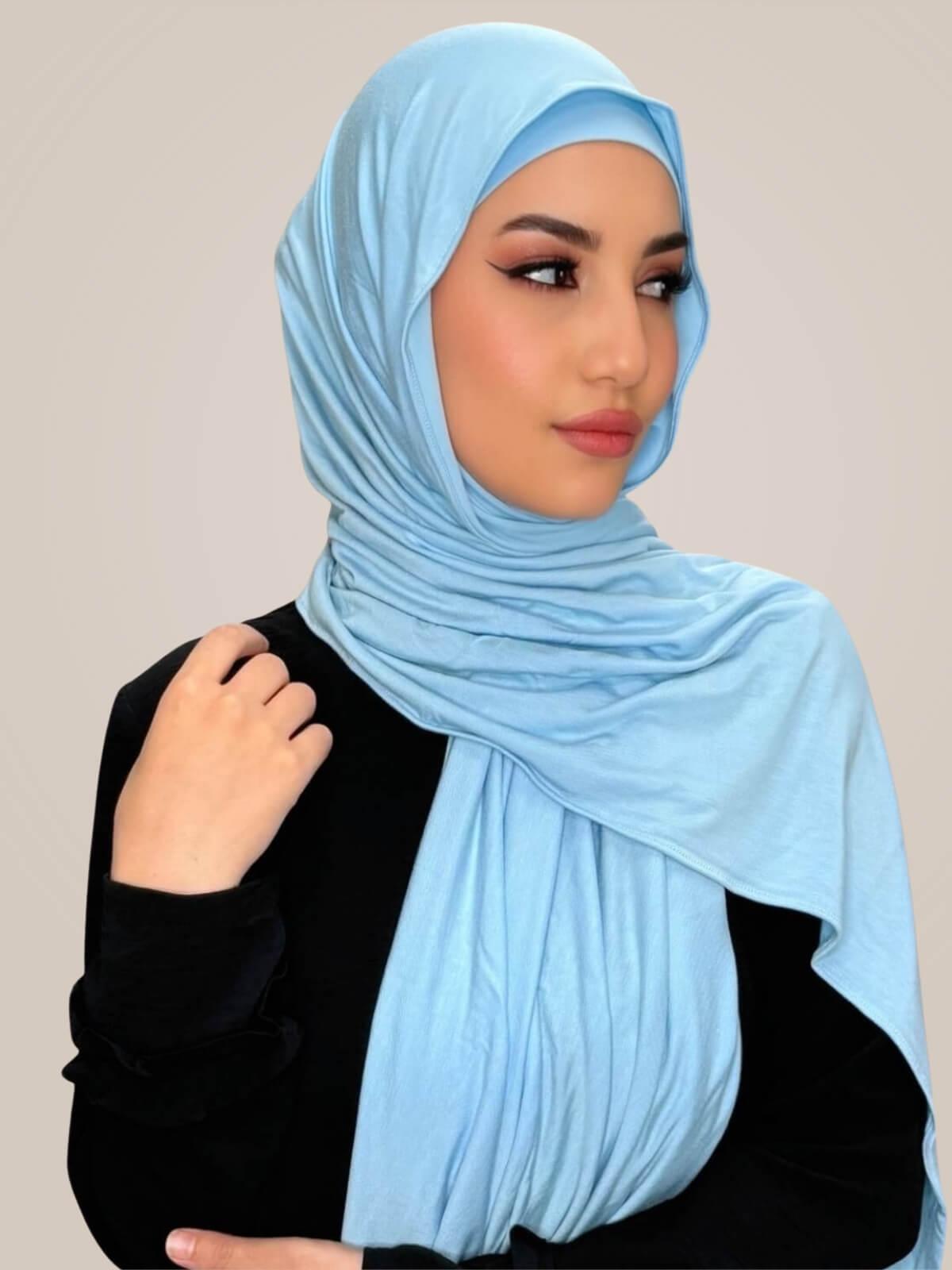 Premium Jersey Hijab-Baby Blue