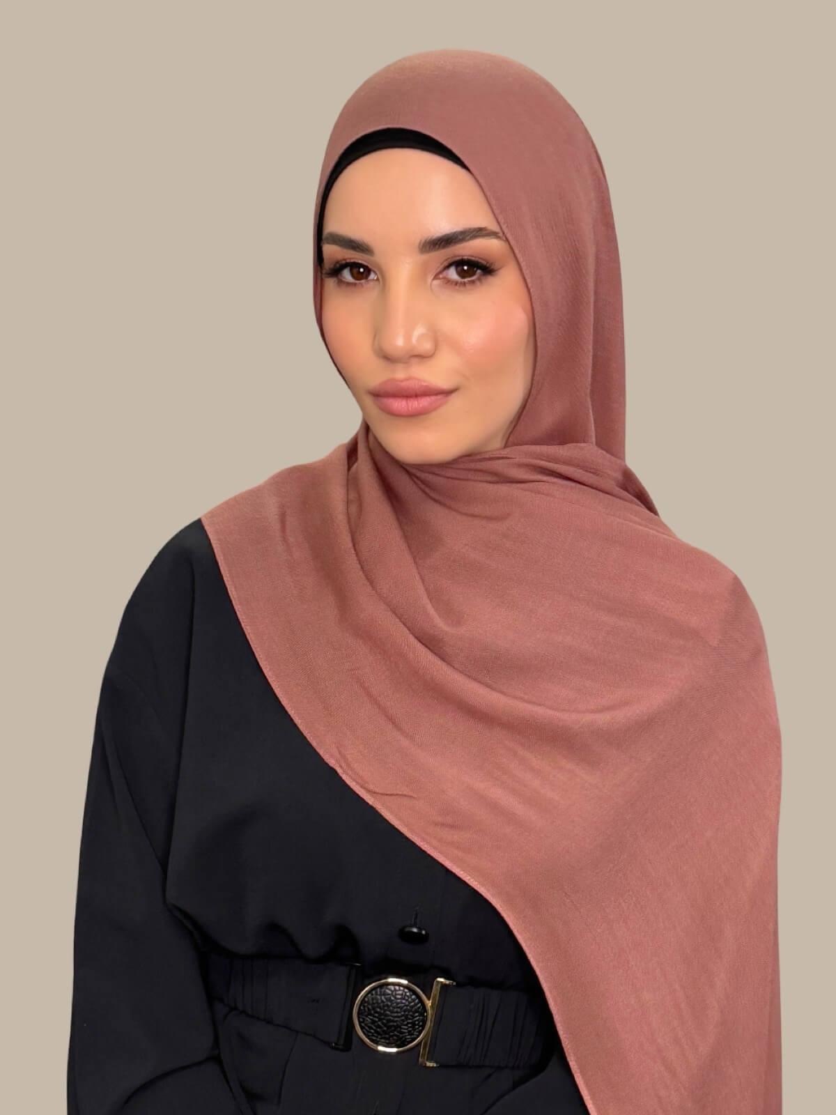 Cotton Modal Hijab-Desert Rose