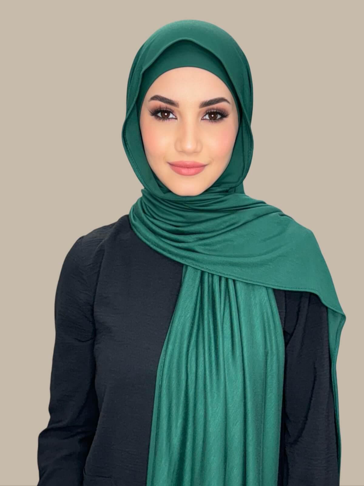 Premium Jersey Hijab-Forrest Green
