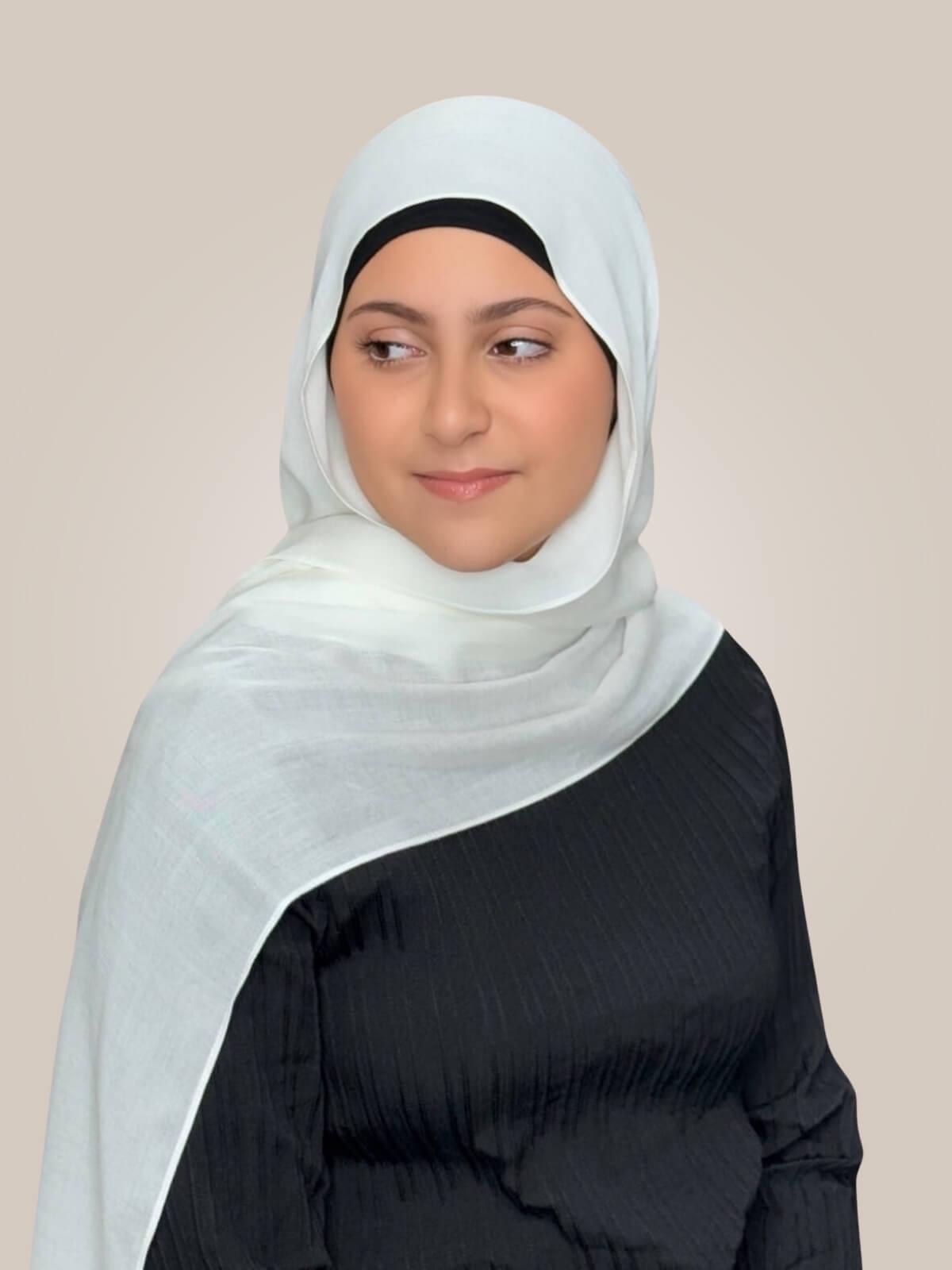 Modish Girl Cotton Modal Hijab-Porcelain