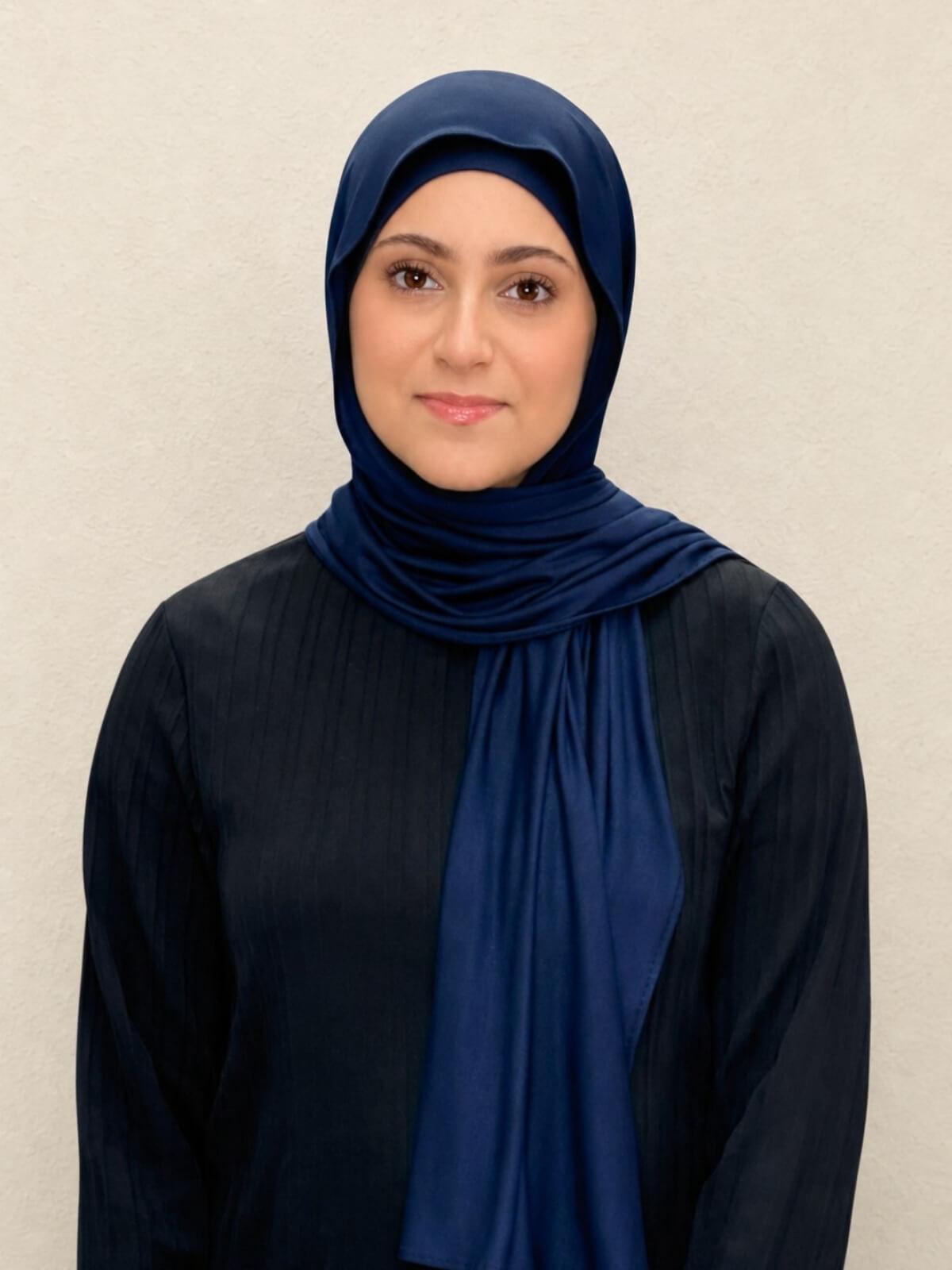 Modish Girl Premium Jersey Hijab-Navy