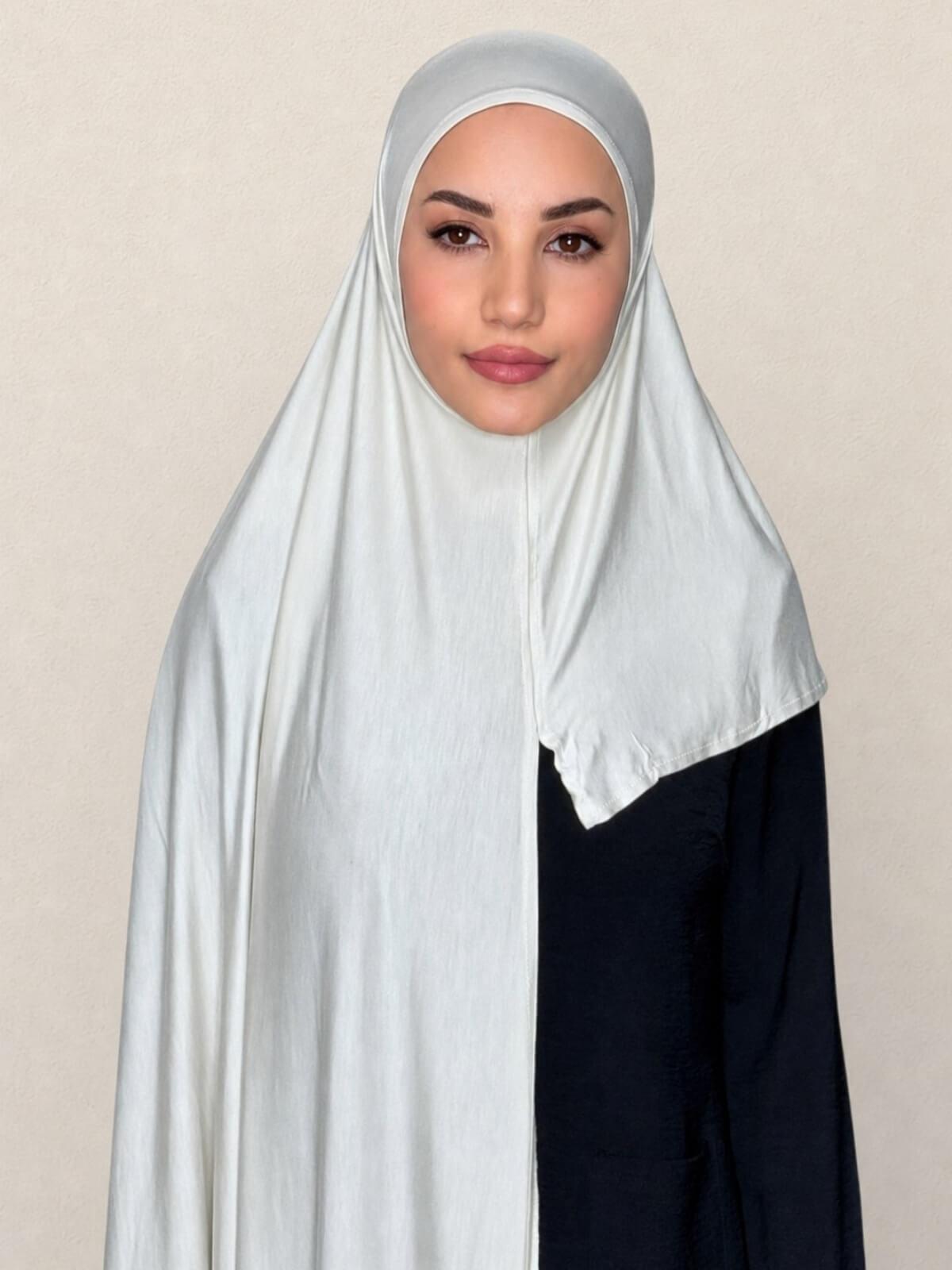 Pre-Sewn Jersey Hijab-Ivory