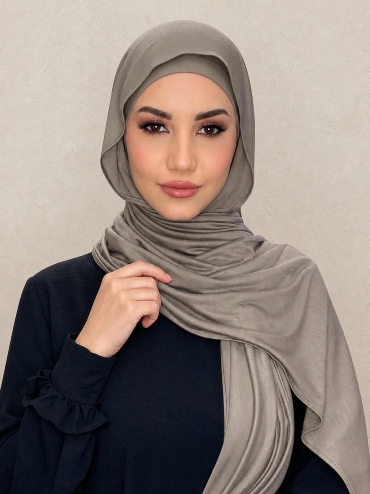 Premium Jersey hijab-Sandstone
