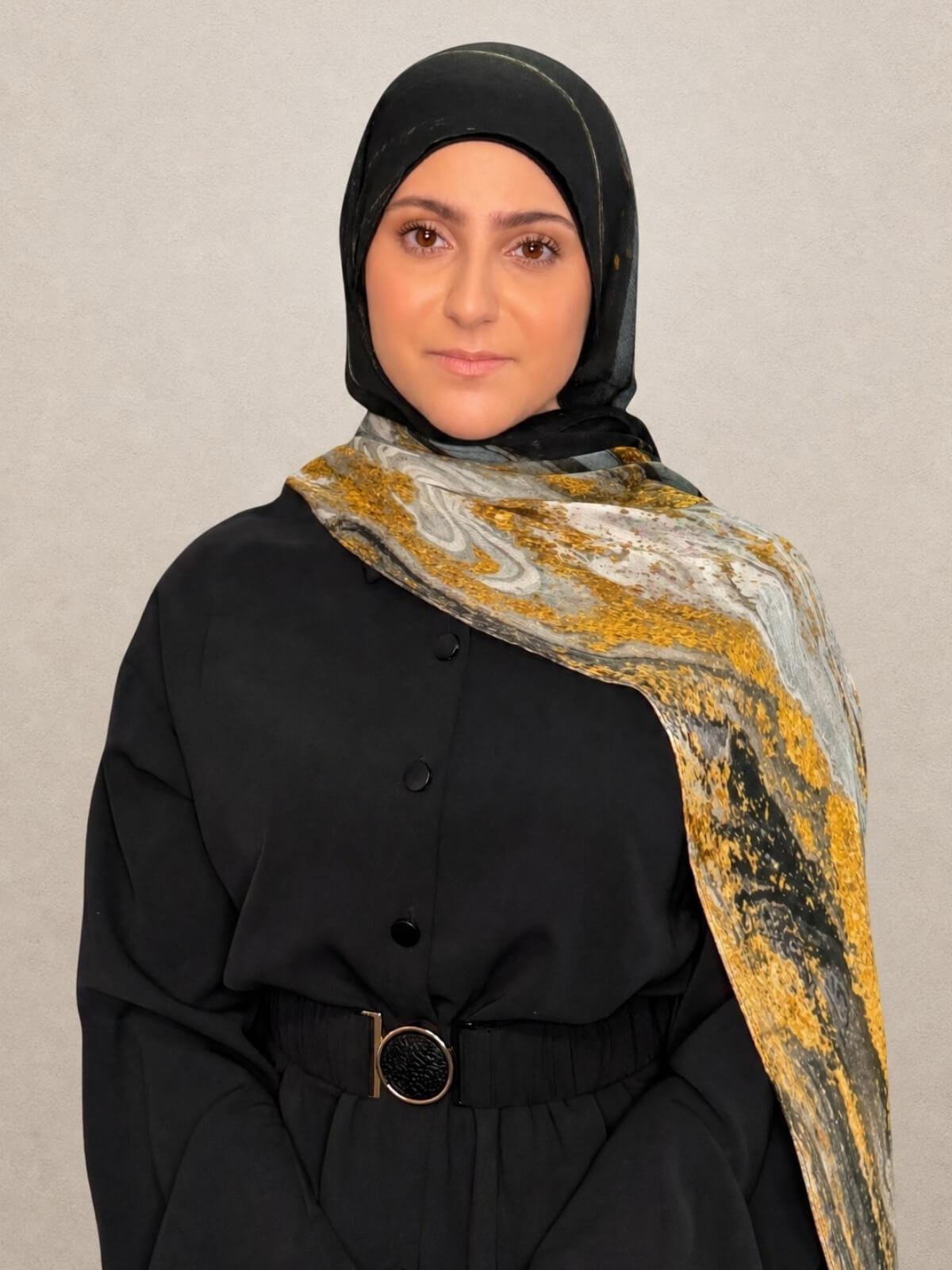Modish Girl Print Modal Hijab-Sedona Slate