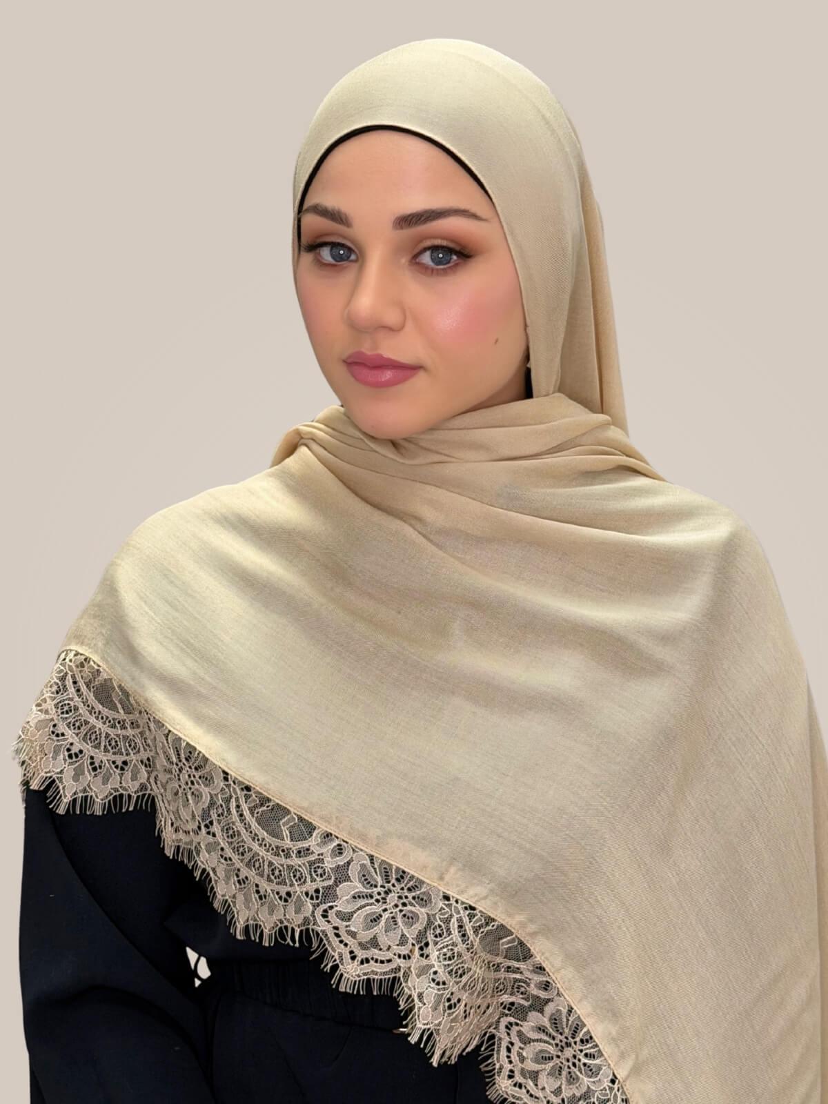 Lace Cotton Modal Hijab-Sweet Nothing