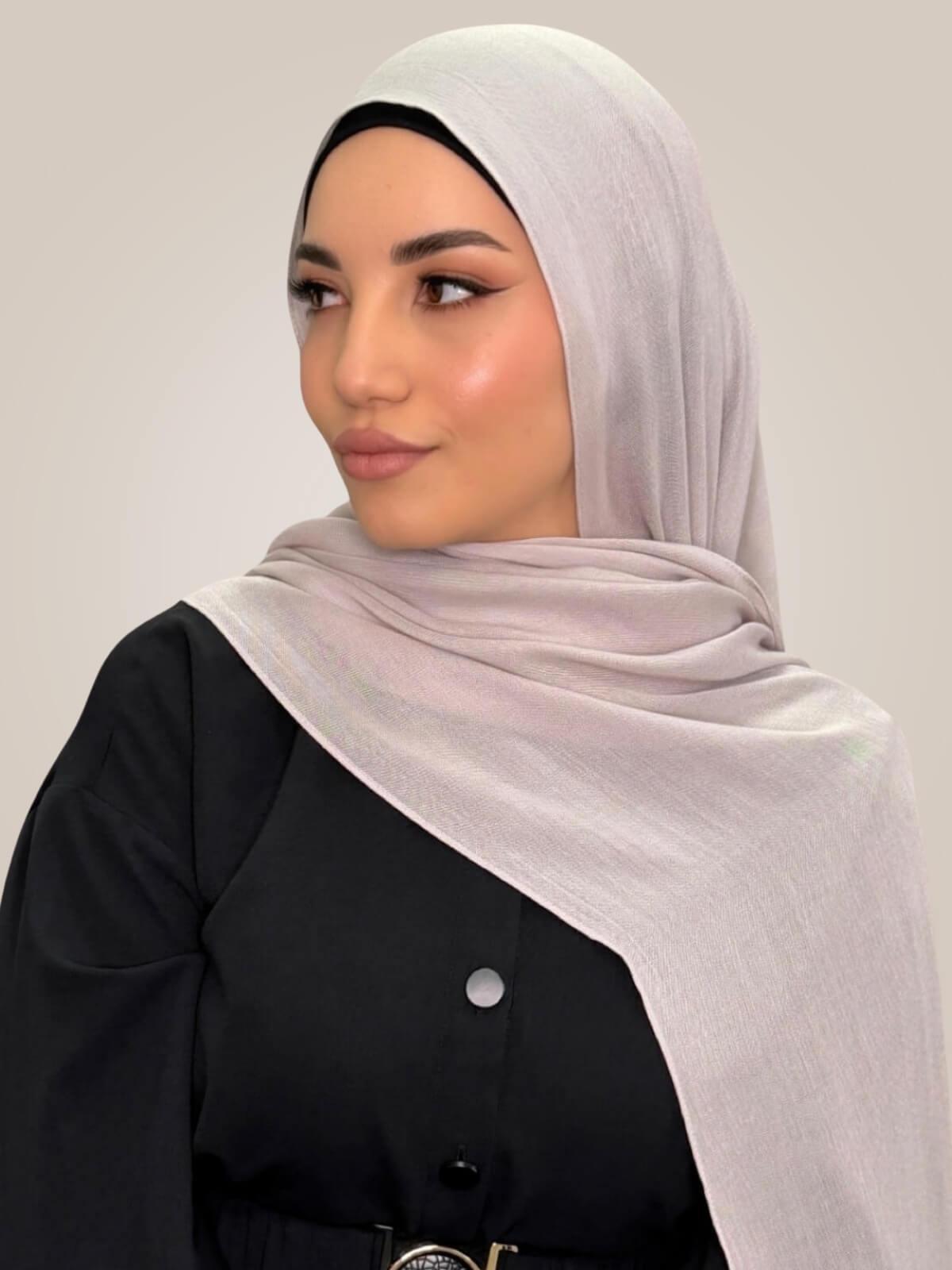 Cotton Modal Hijab-Misty Mink