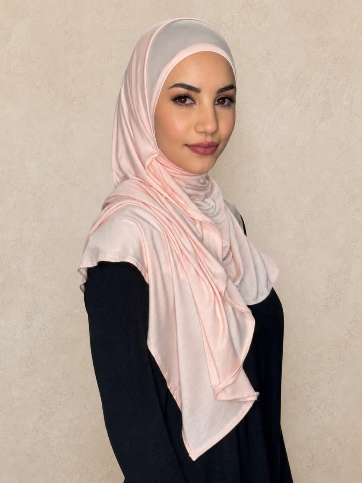 Pre-Sewn Jersey Hijab-Pearl