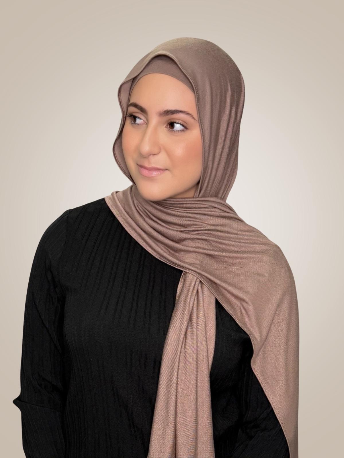 Modish Girl Premium Jersey Hijab-Truffle