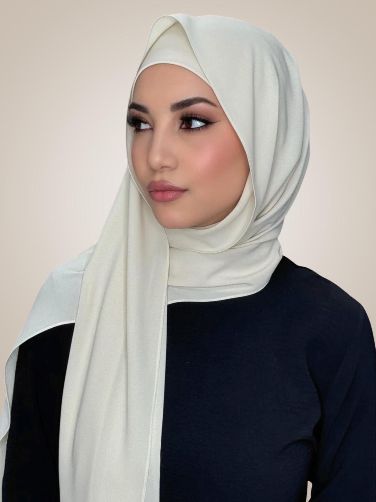 Matching Chiffon Hijab Set-Royal Beige
