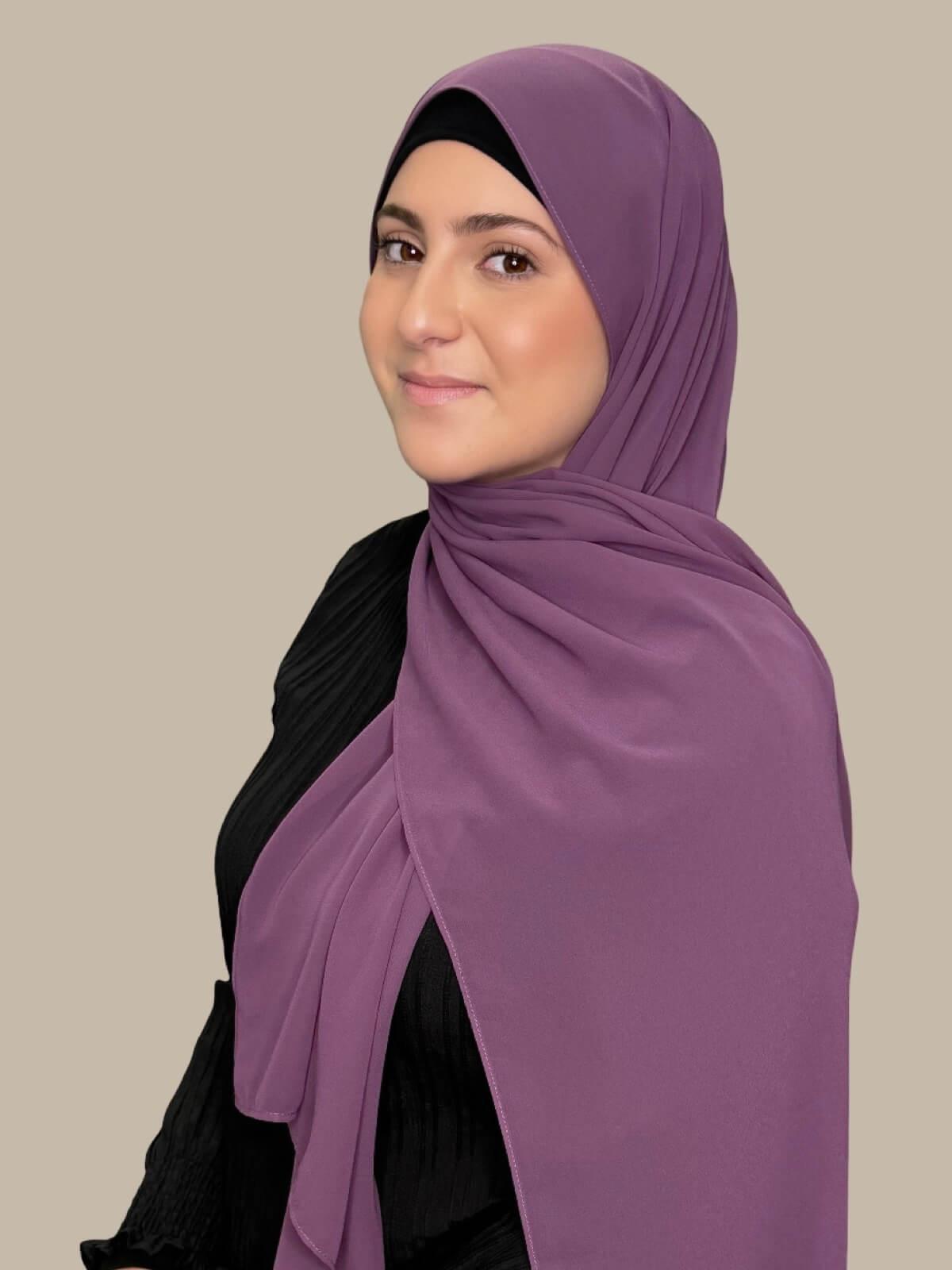 Modish Girl Luxury Chiffon Hijab-Mauve Taupe
