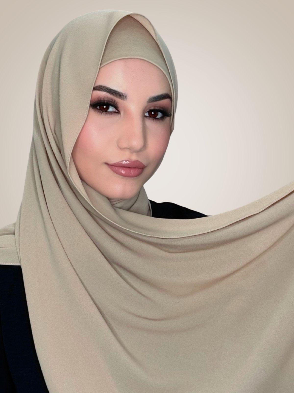 Matching Chiffon Hijab Set-Desert