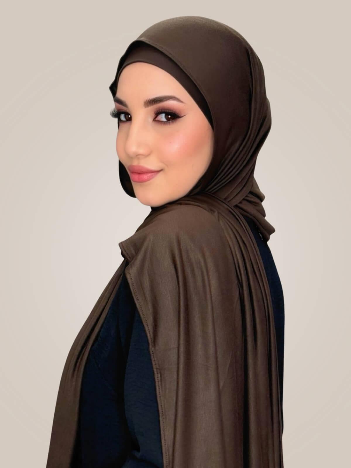 Premium Jersey hijab-Chocolate Brown