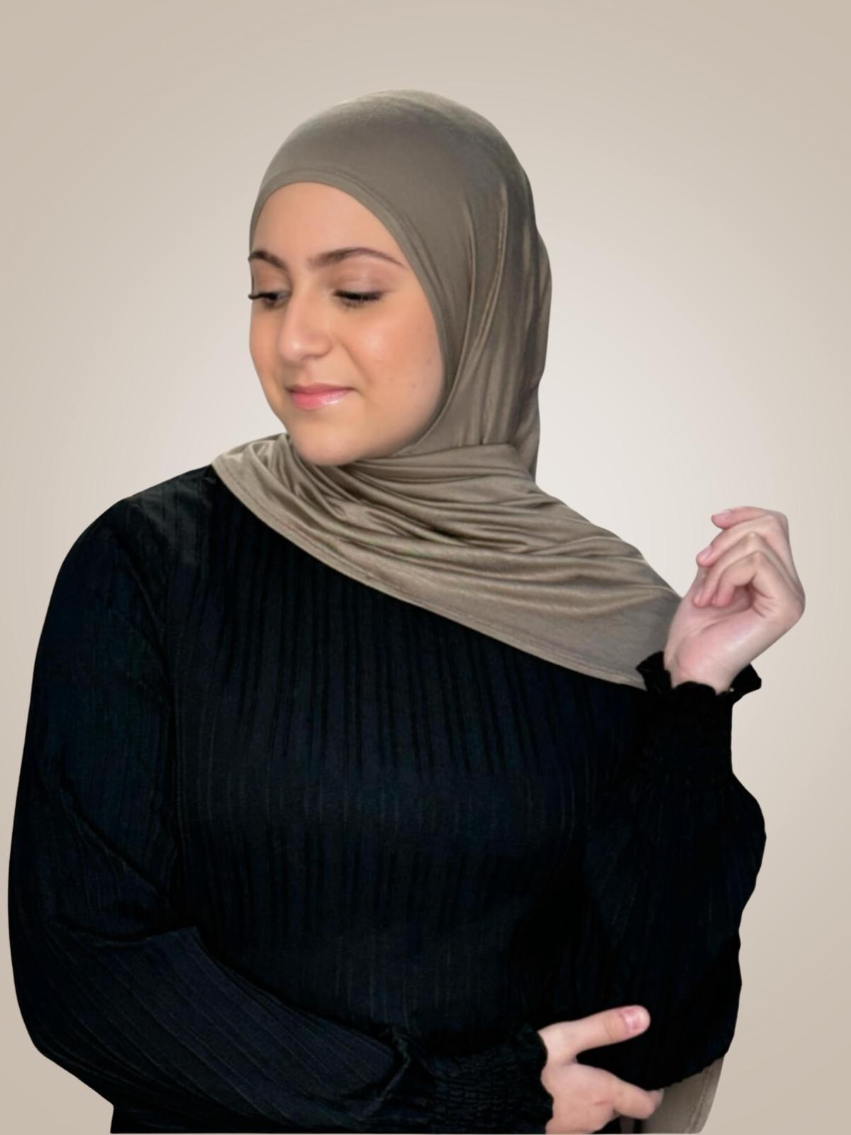 Modish Girl Pre-Sewn Jersey Hijab-Sandstone
