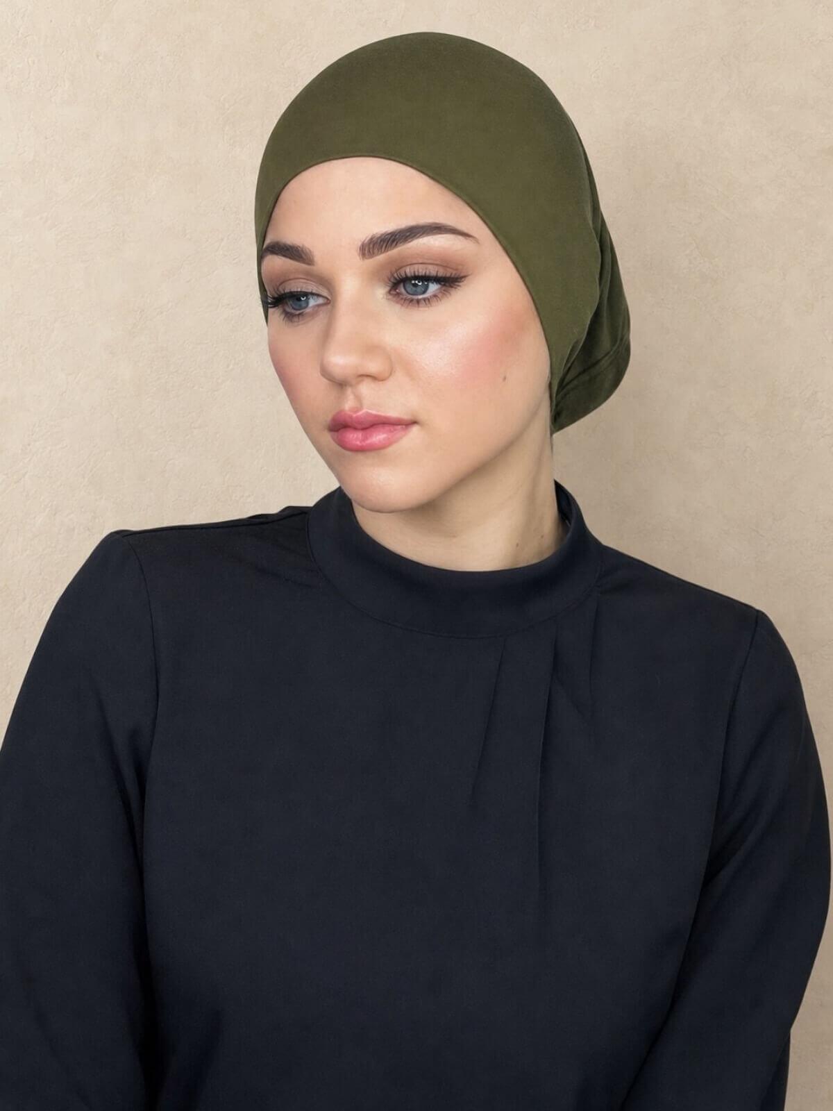 Premium Jersey Underscarf-Olive Green