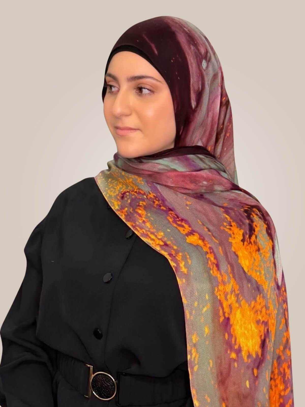 Modish Girl Print Modal Hijab-Rose Mirage