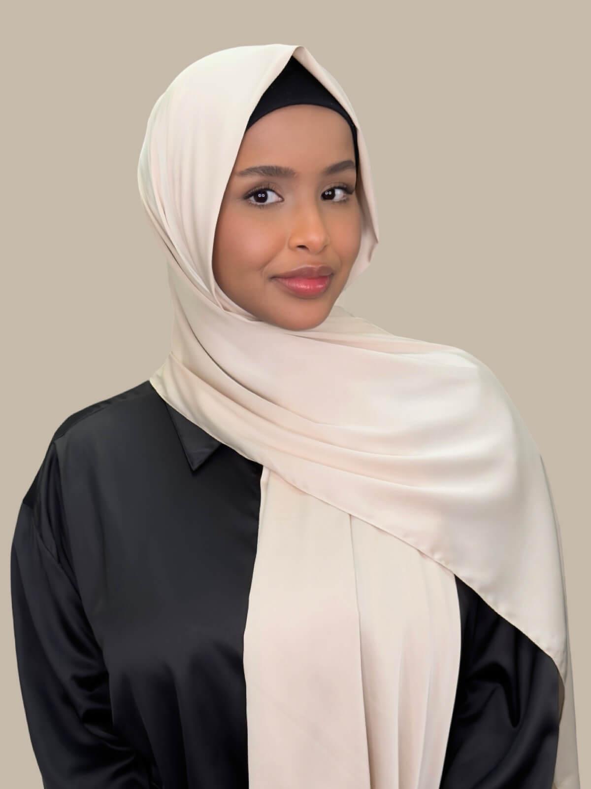 Premium Satin Hijab-Warm Sand