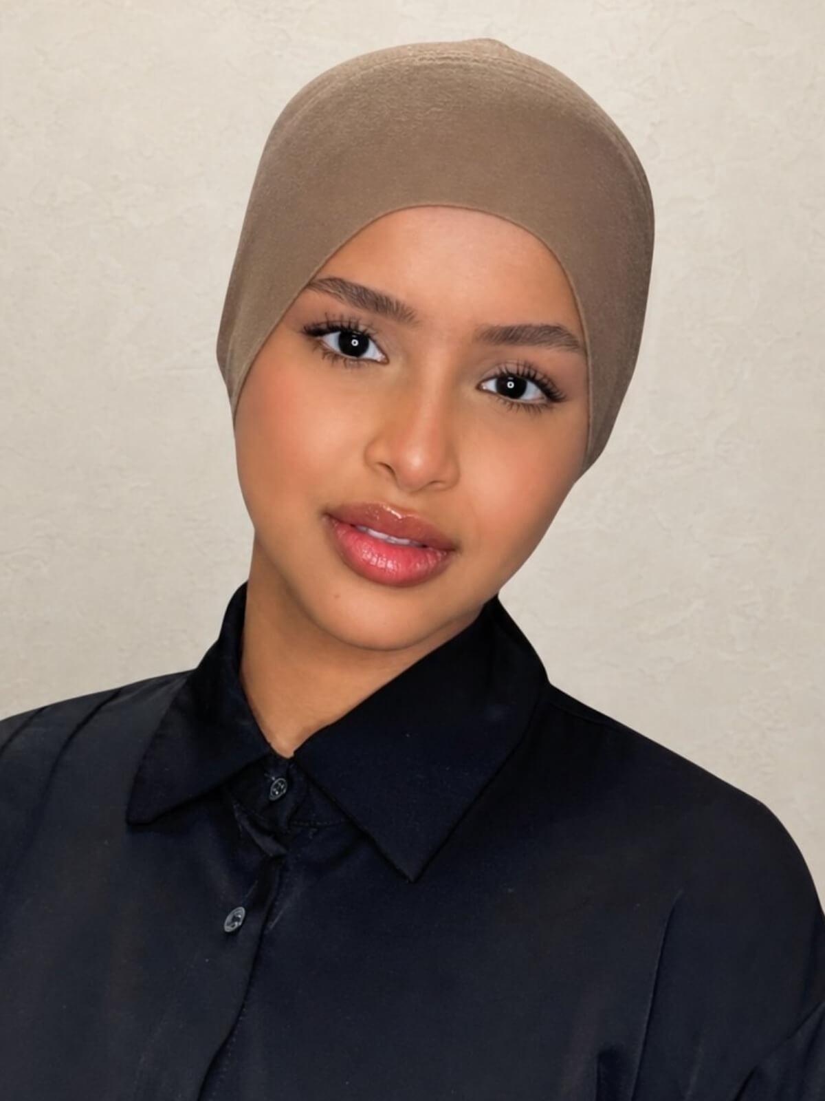 Premium Cotton Underscarf-Walnut Brown