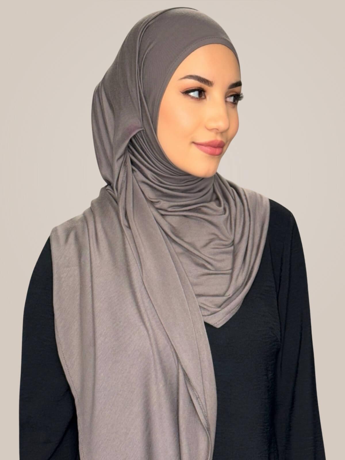 Pre-Sewn Jersey Hijab-Hazel