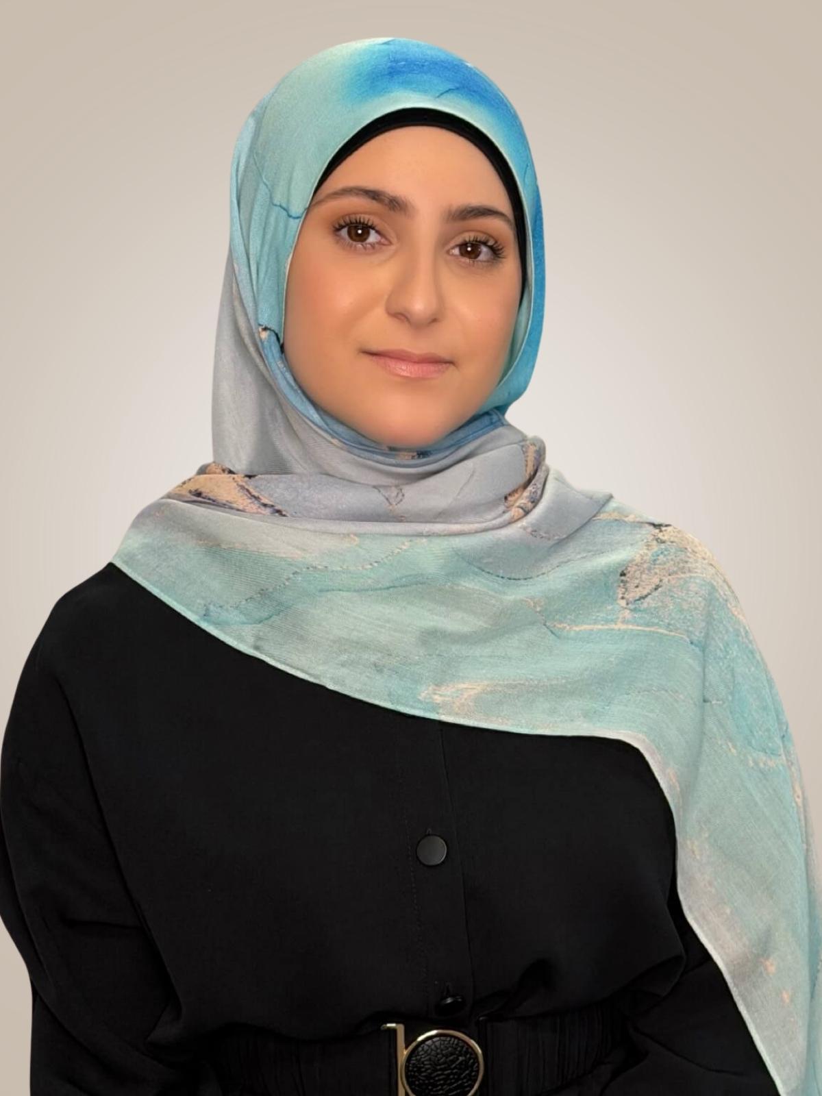 Modish Girl Print Modal Hijab-Amalfi Blue