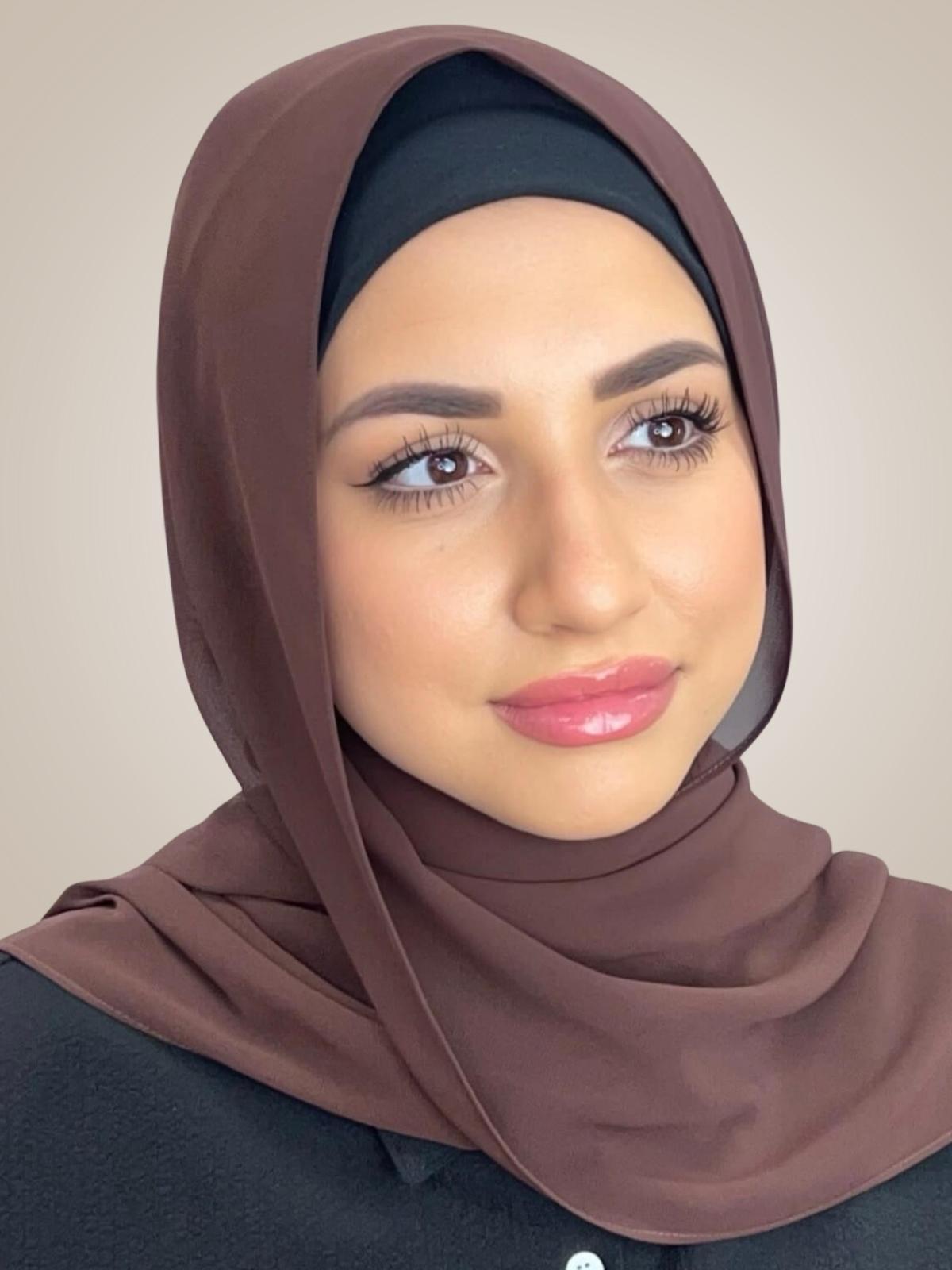 Luxury Chiffon Hijab-Brunette