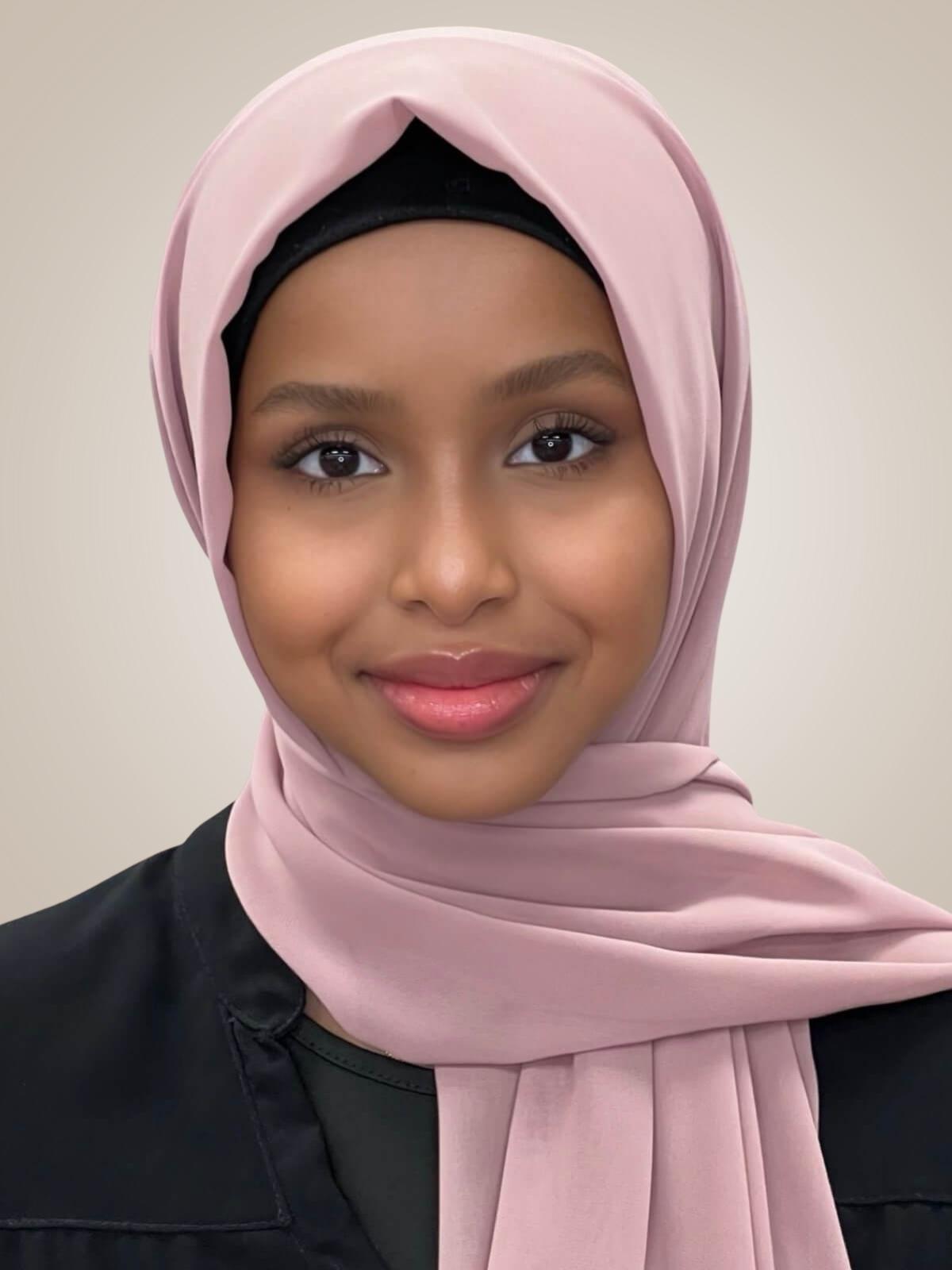 Luxury Chiffon Hijab-Dusty Rose