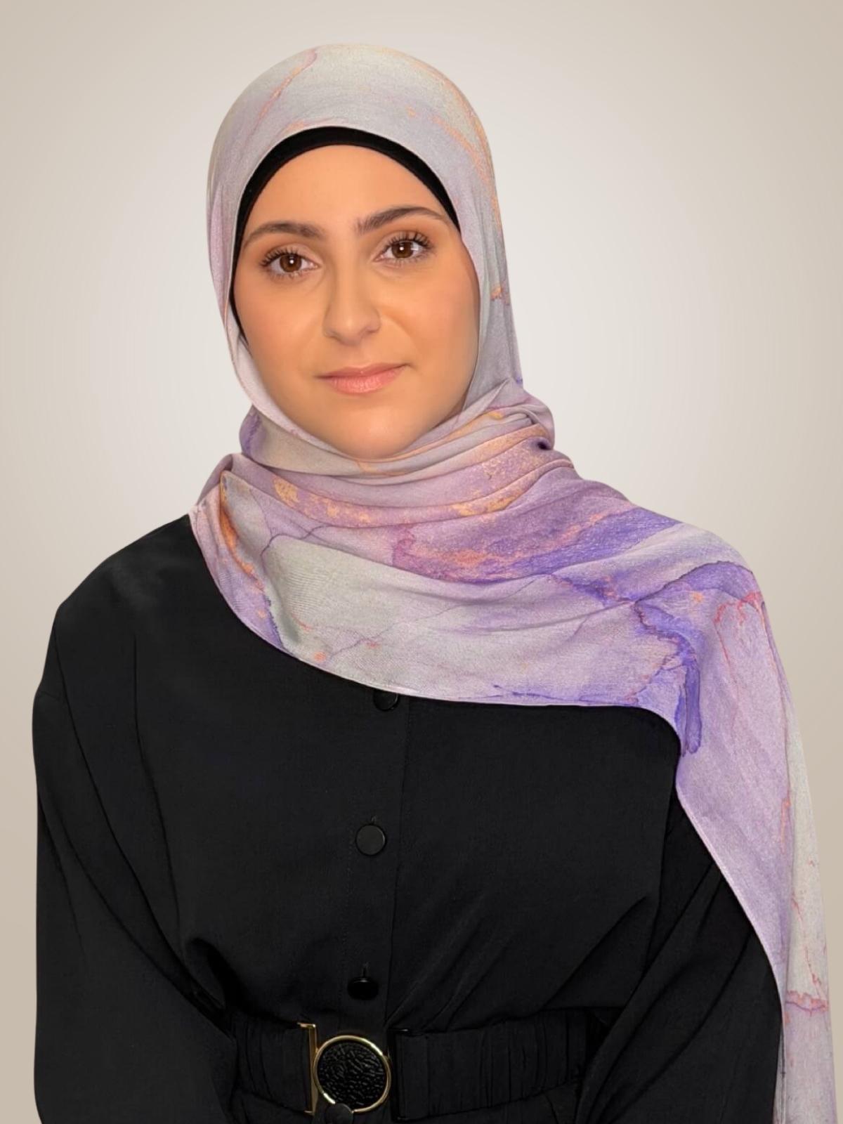 Modish Girl Print Modal Hijab-Lavanta Bay