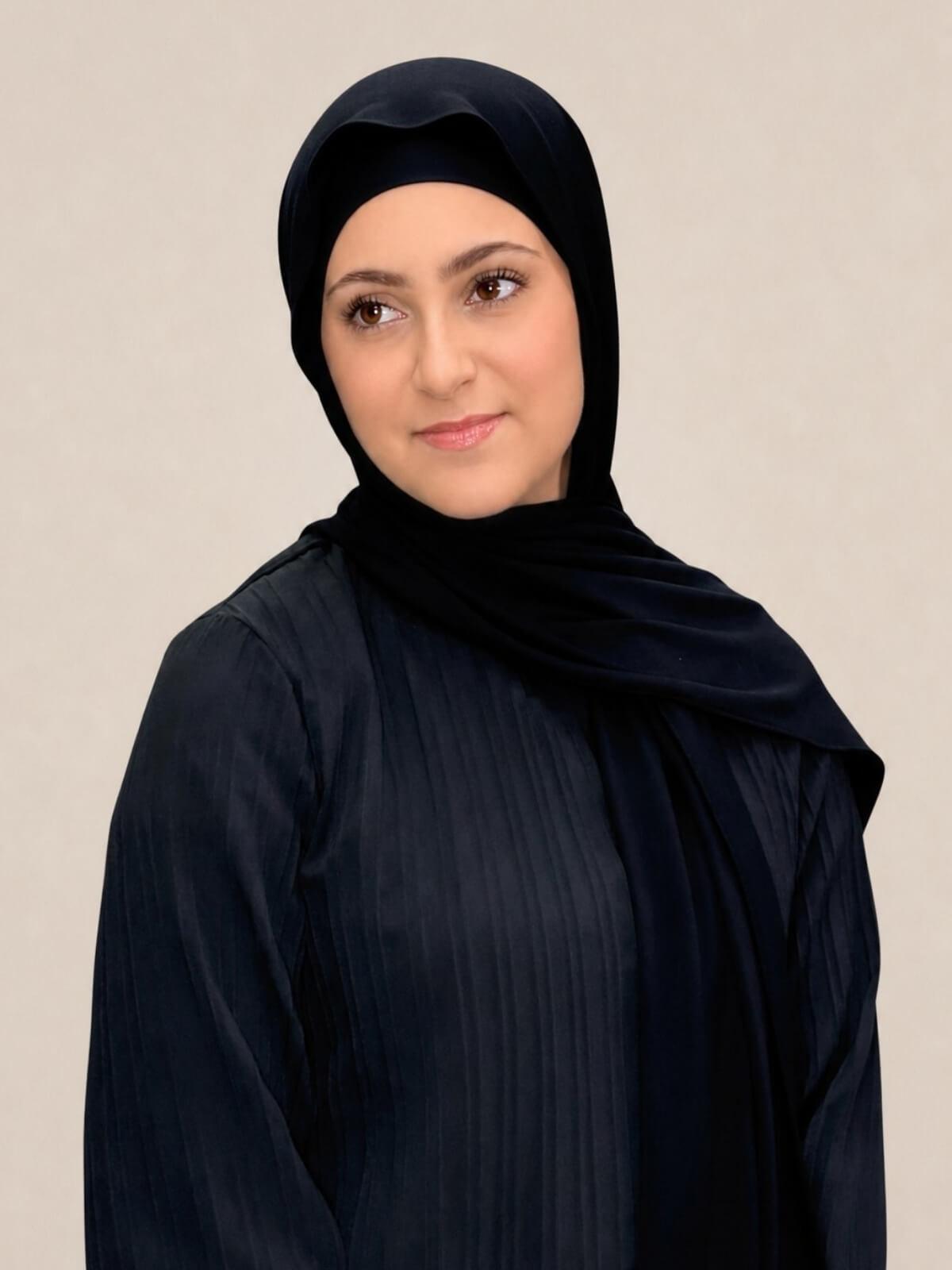 Modish Girl Premium Jersey Hijab-Black