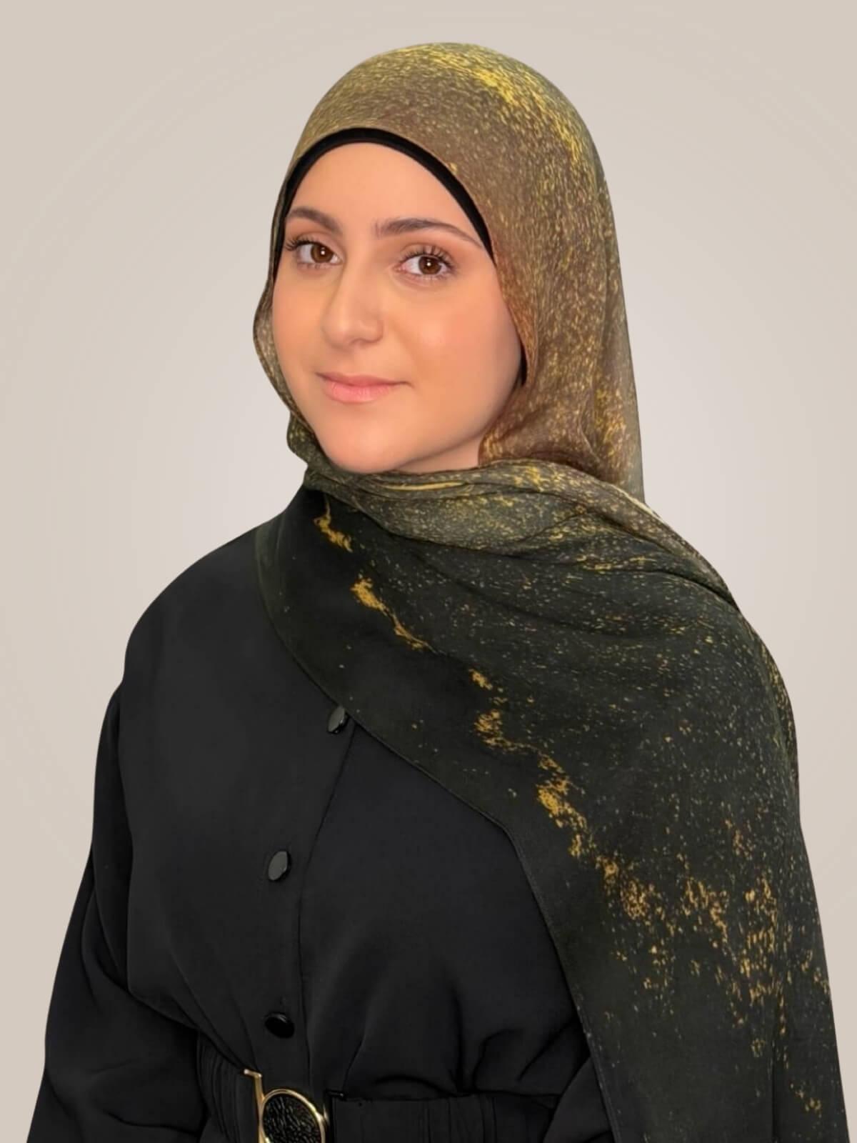 Modish Girl Print Modal Hijab-Golden Dune