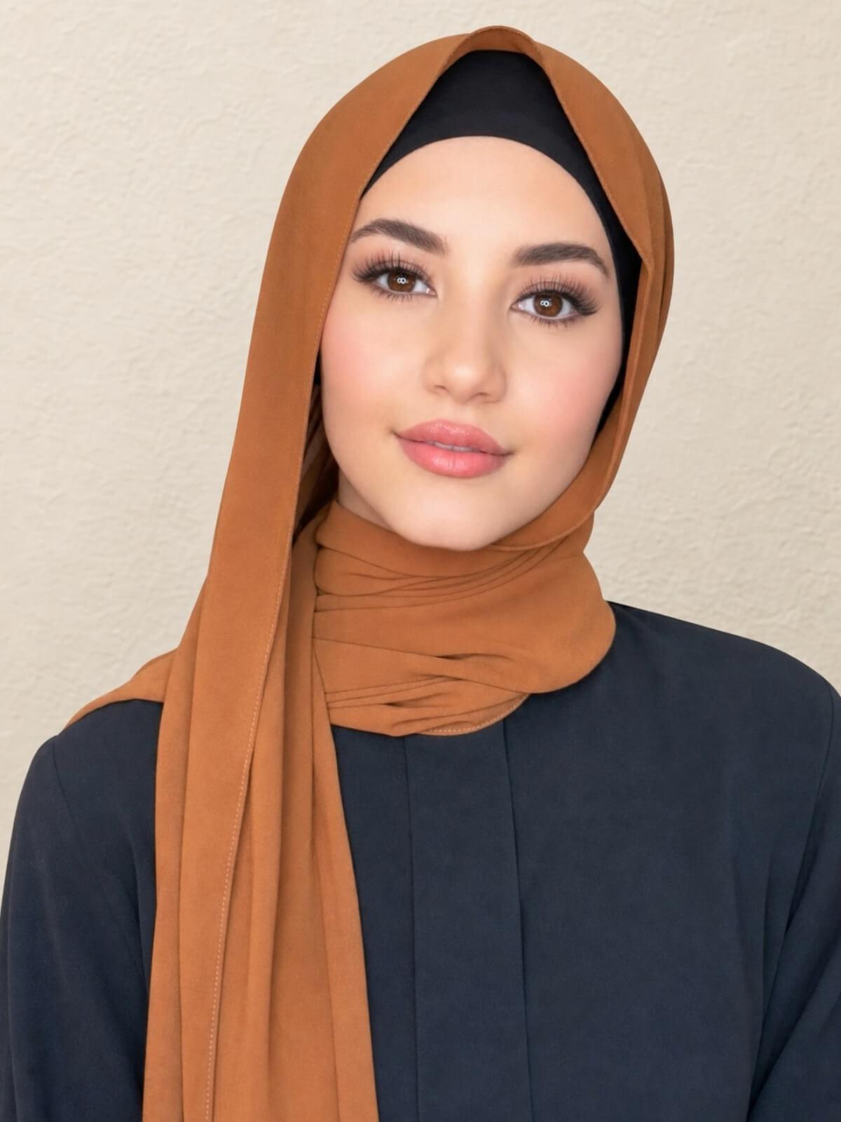 Classic Chiffon Hijab-Sienna