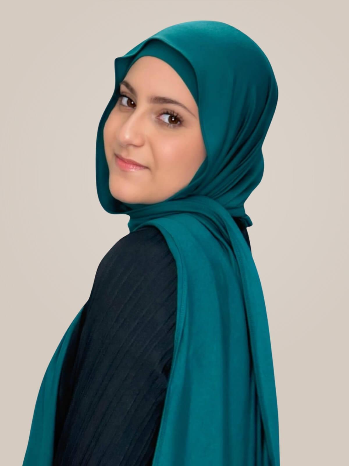 Modish Girl Premium Jersey Hijab-Pine Green
