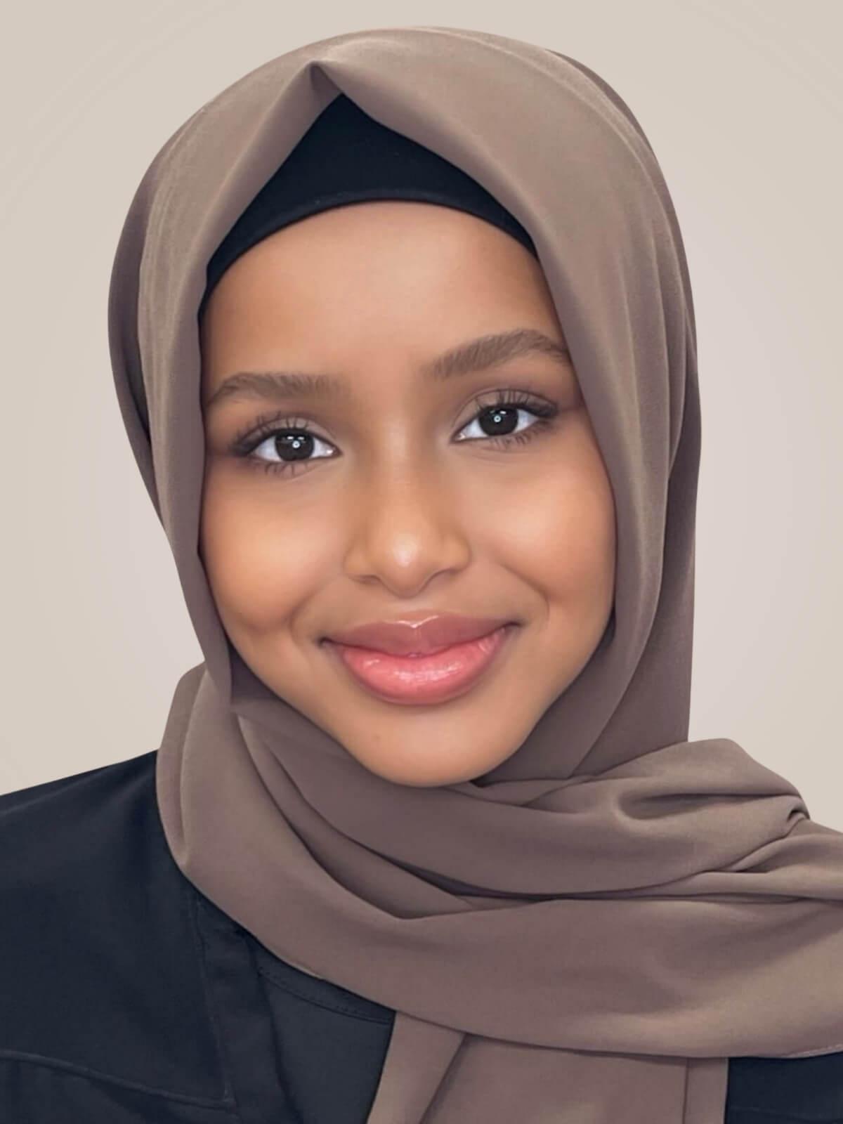 Classic Chiffon Hijab-Walnut Brown