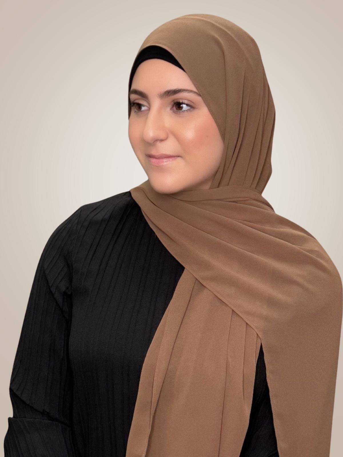 Modish Girl Luxury Chiffon Hijab-Walnut Brown