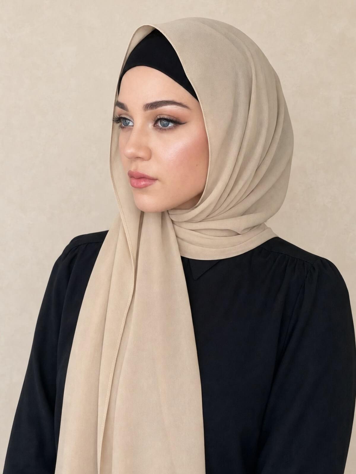 Classic Chiffon Hijab-Camel