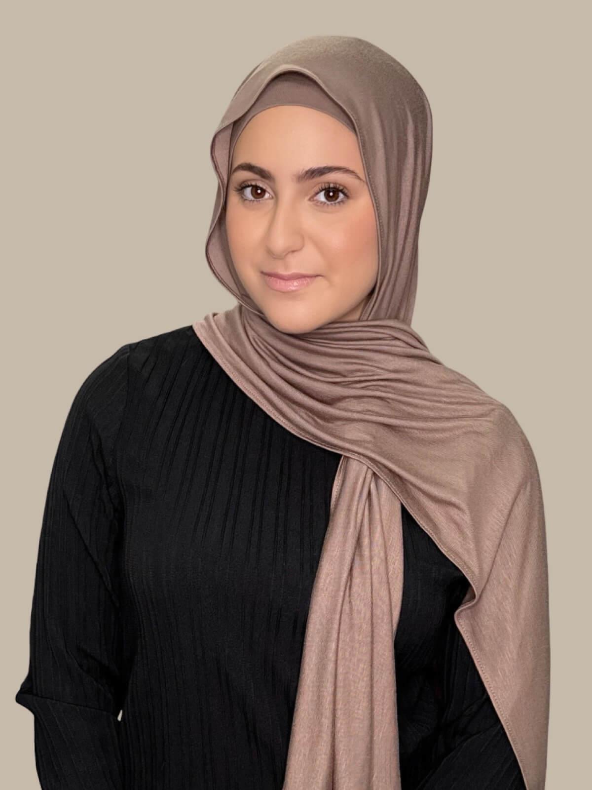 Modish Girl Premium Jersey Hijab-Truffle