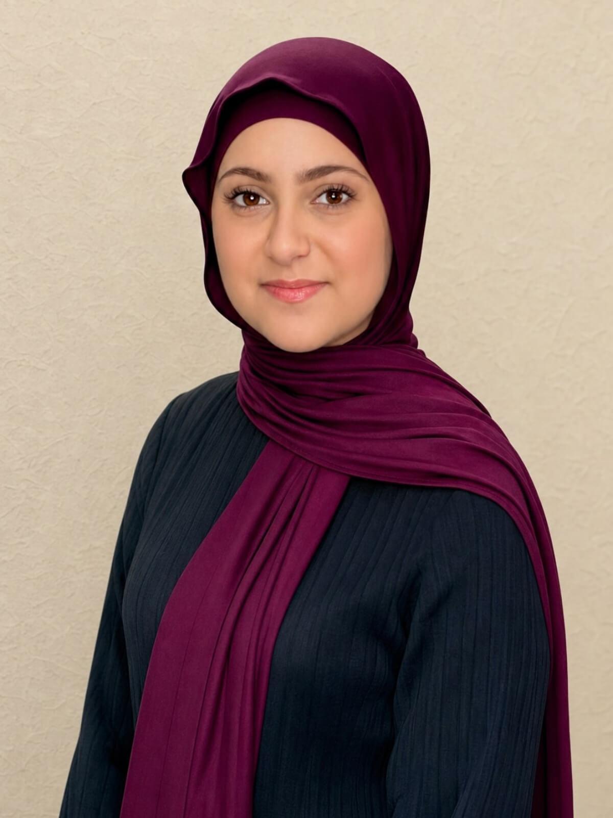 Modish Girl Premium Jersey Hijab-Wine