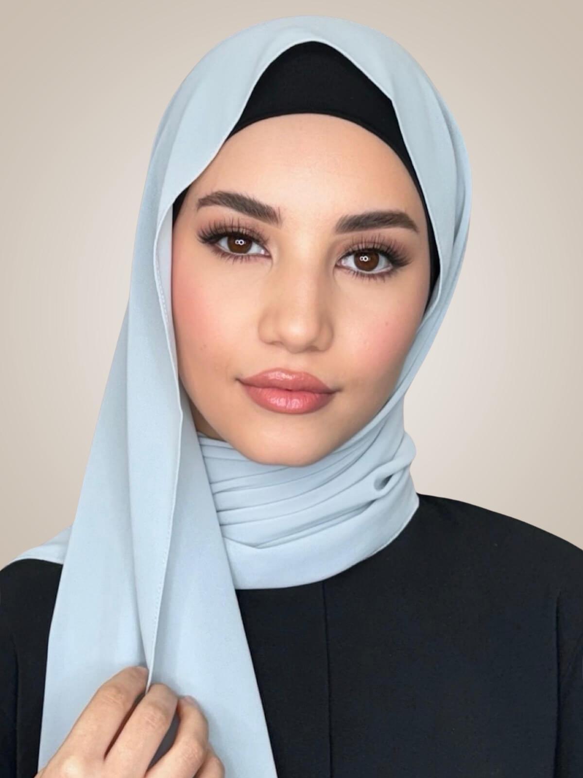 Classic Chiffon Hijab-Pale Grey