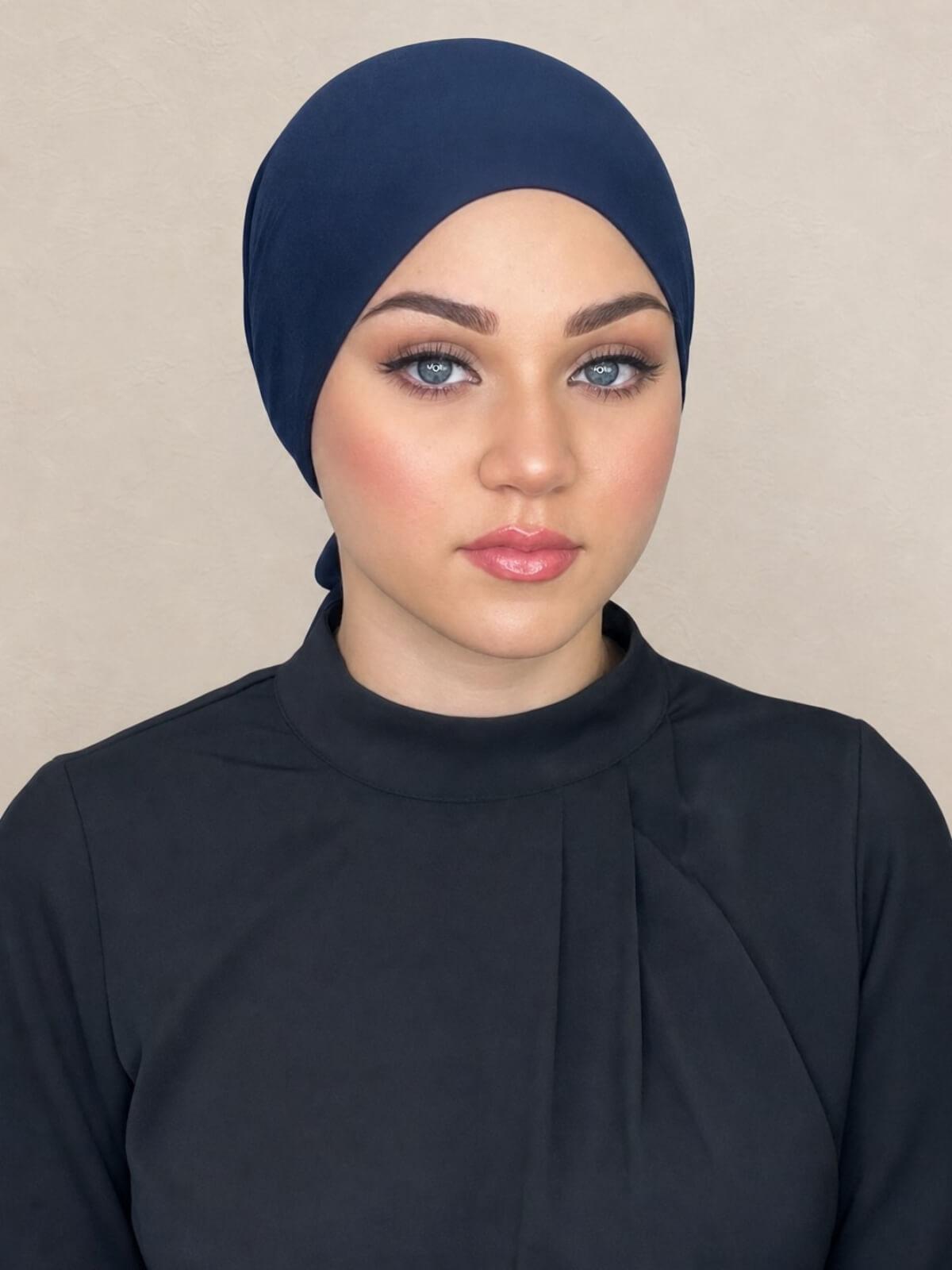 Tie Back UnderScarf-Navy