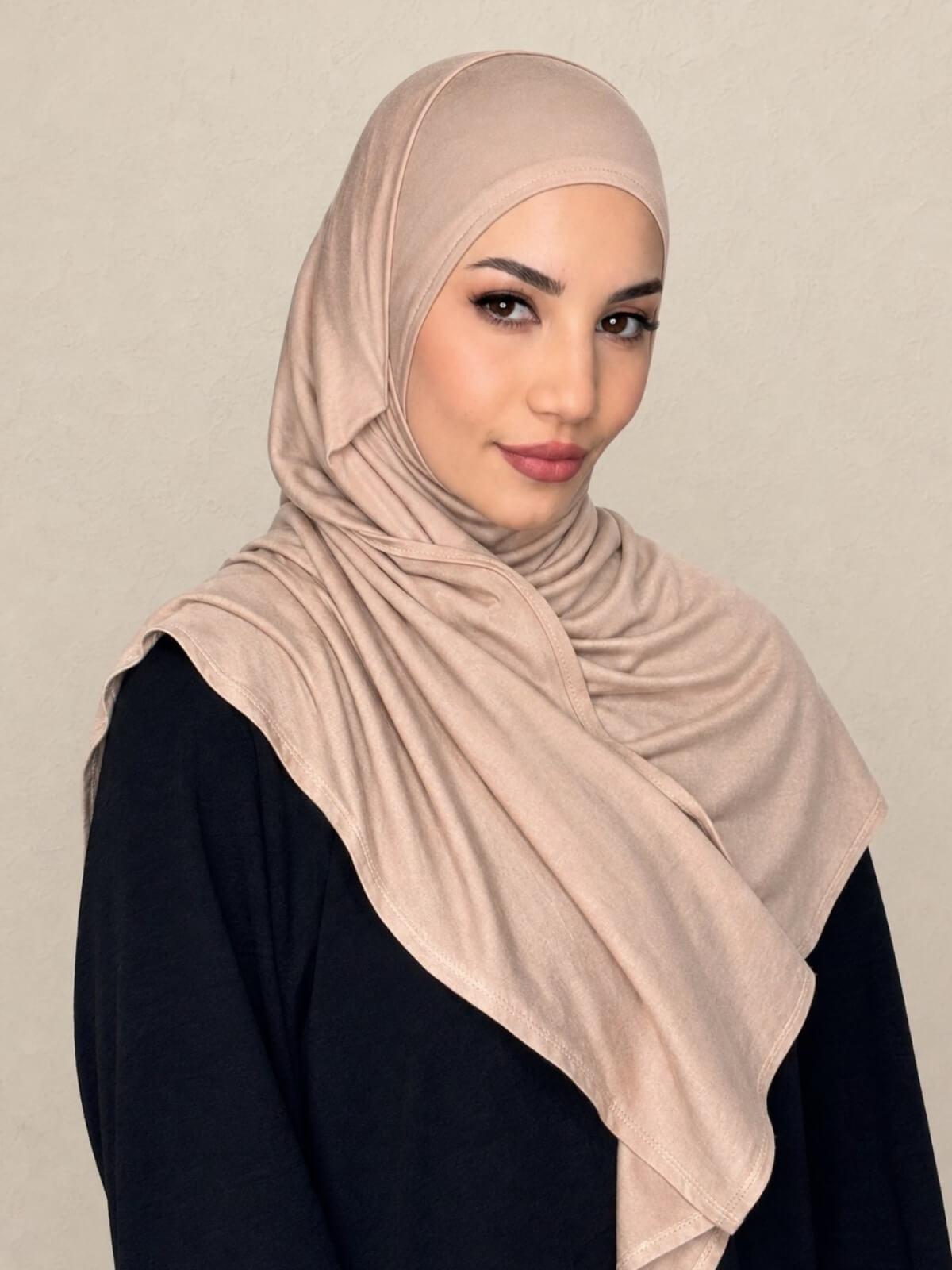 Pre-Sewn Jersey Hijab-Warm Taupe