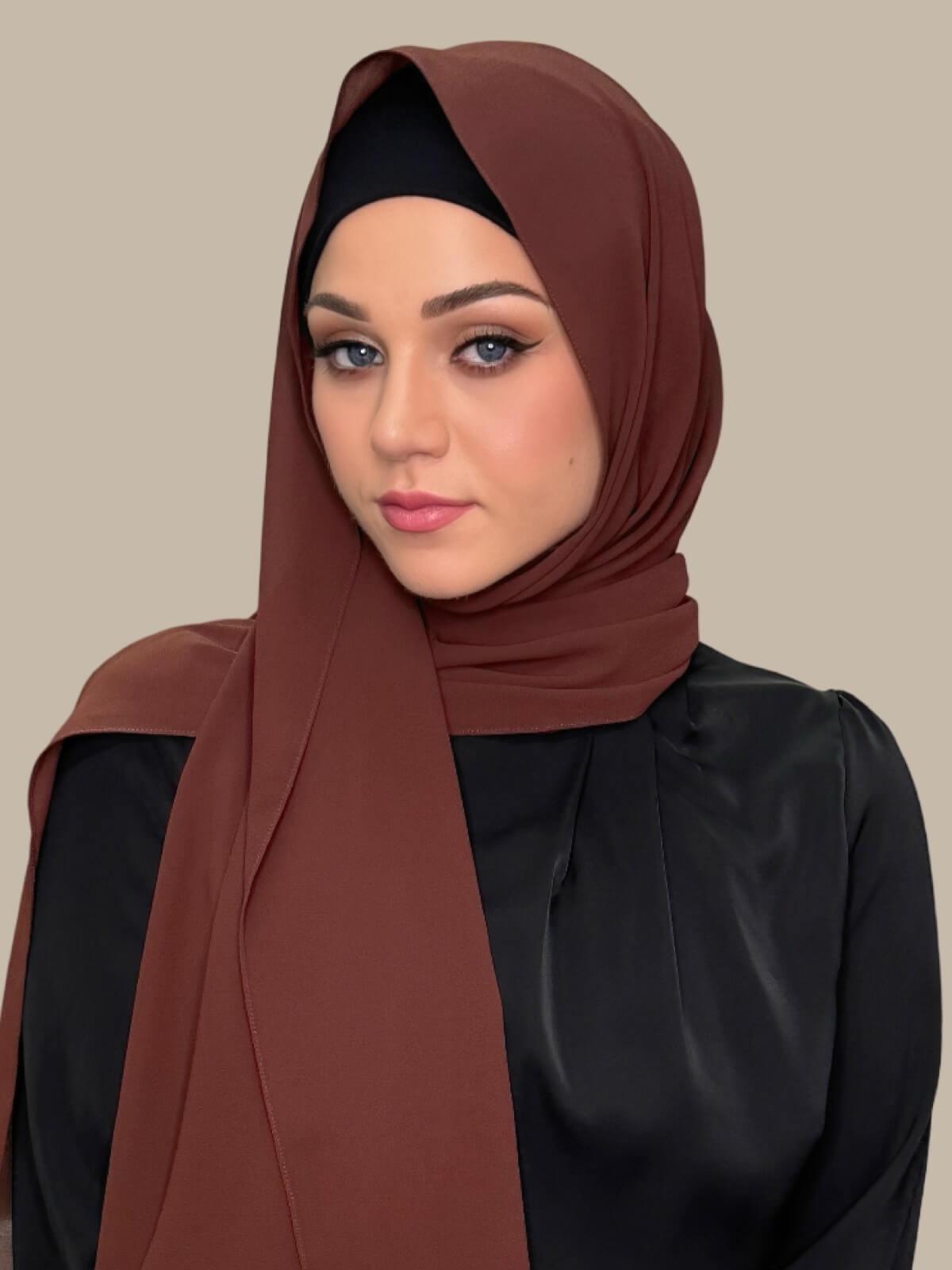 Classic Chiffon Hijab-Cocoa