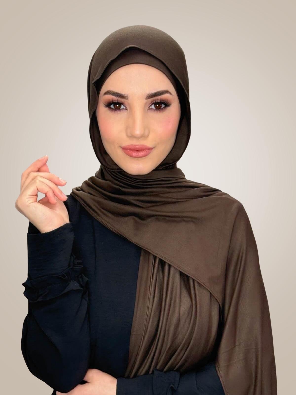 Premium Jersey hijab-Chocolate Brown