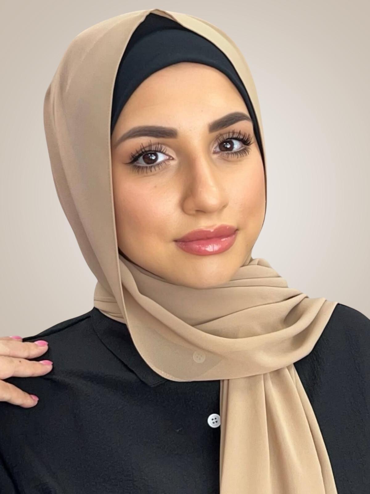 Luxury Chiffon Hijab-Honey Comb