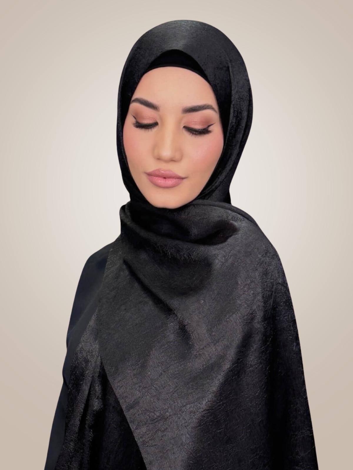 Classic Satin Hijab-Black