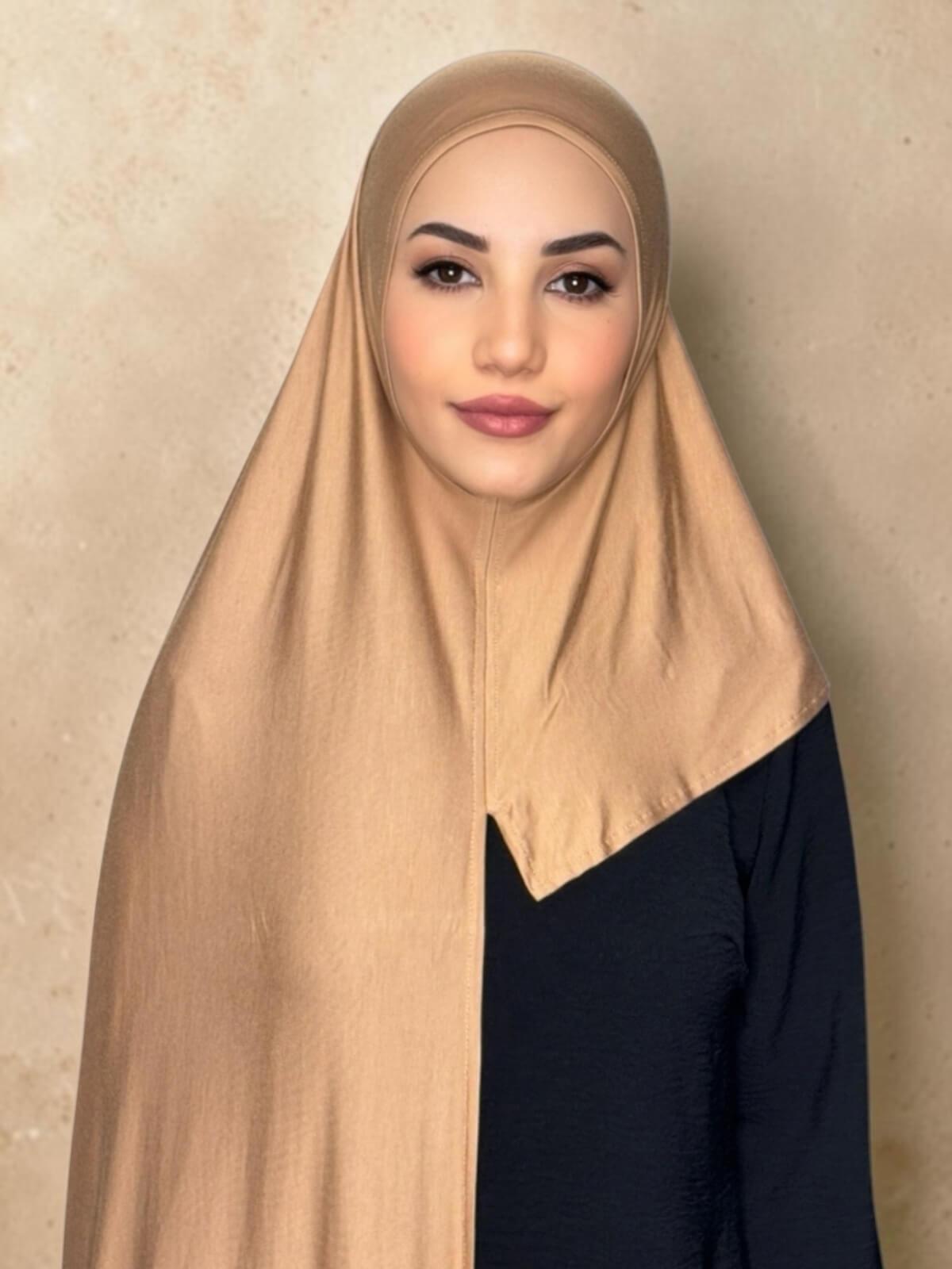 Pre-Sewn Jersey Hijab-Honey