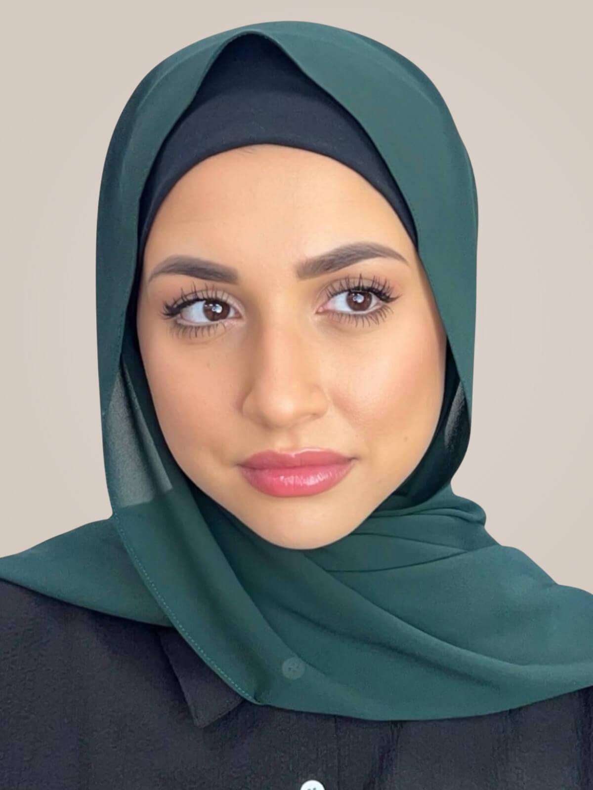 Classic Chiffon Hijab-Dark Green