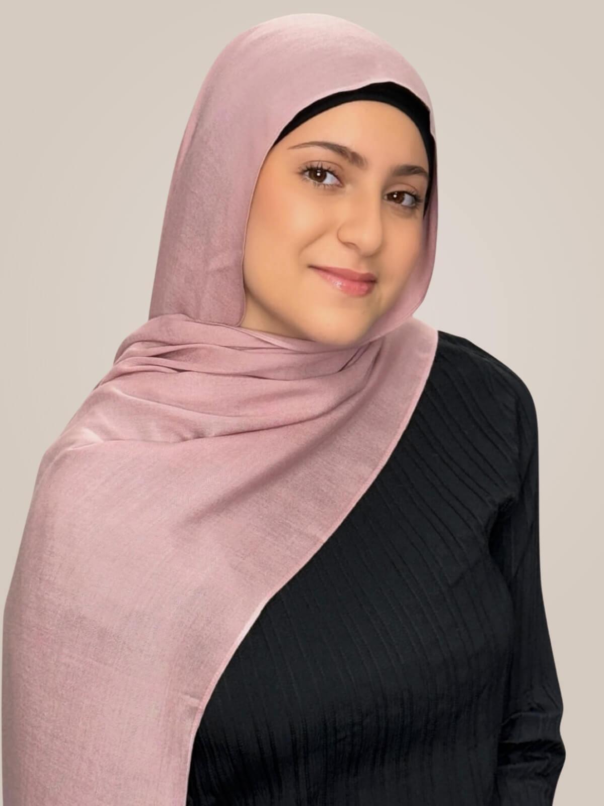 Modish Girl Cotton Modal Hijab-Misty Rose