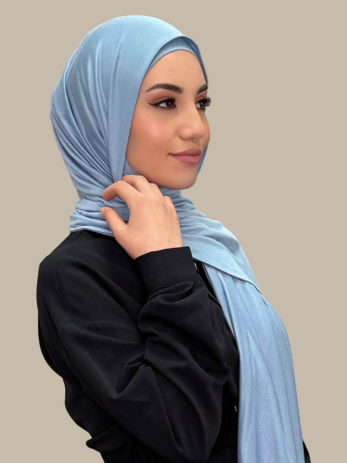 Premium Jersey Hijab-Dusty Blue