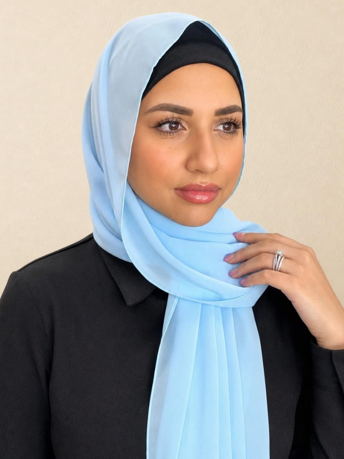 Classic Chiffon Hijab-Sky Blue